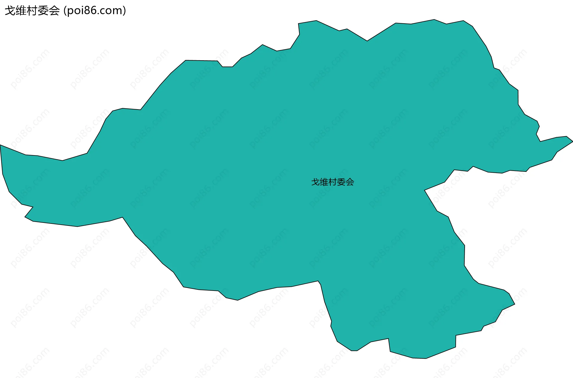 戈维村委会边界地图