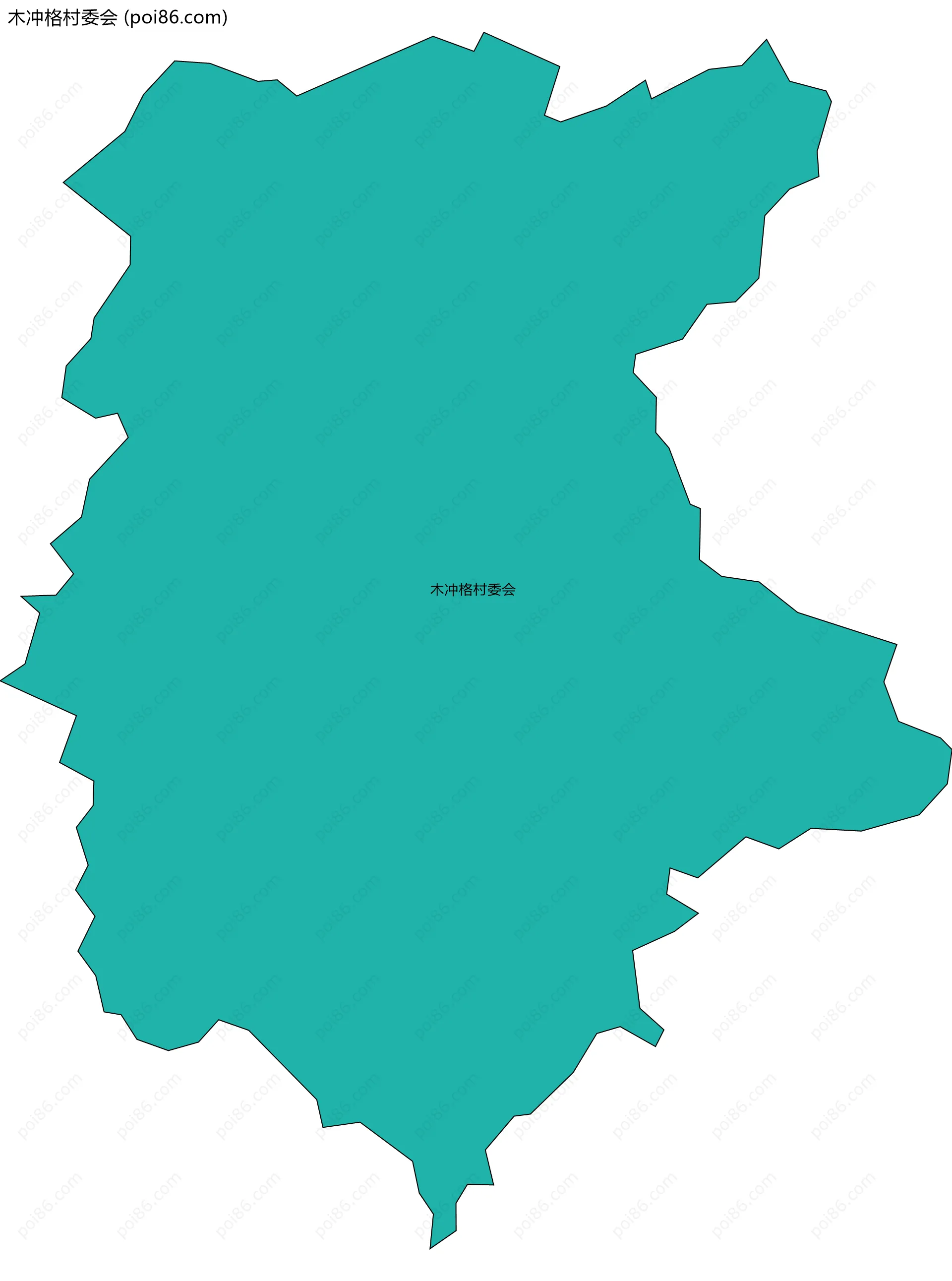 木冲格村委会边界地图