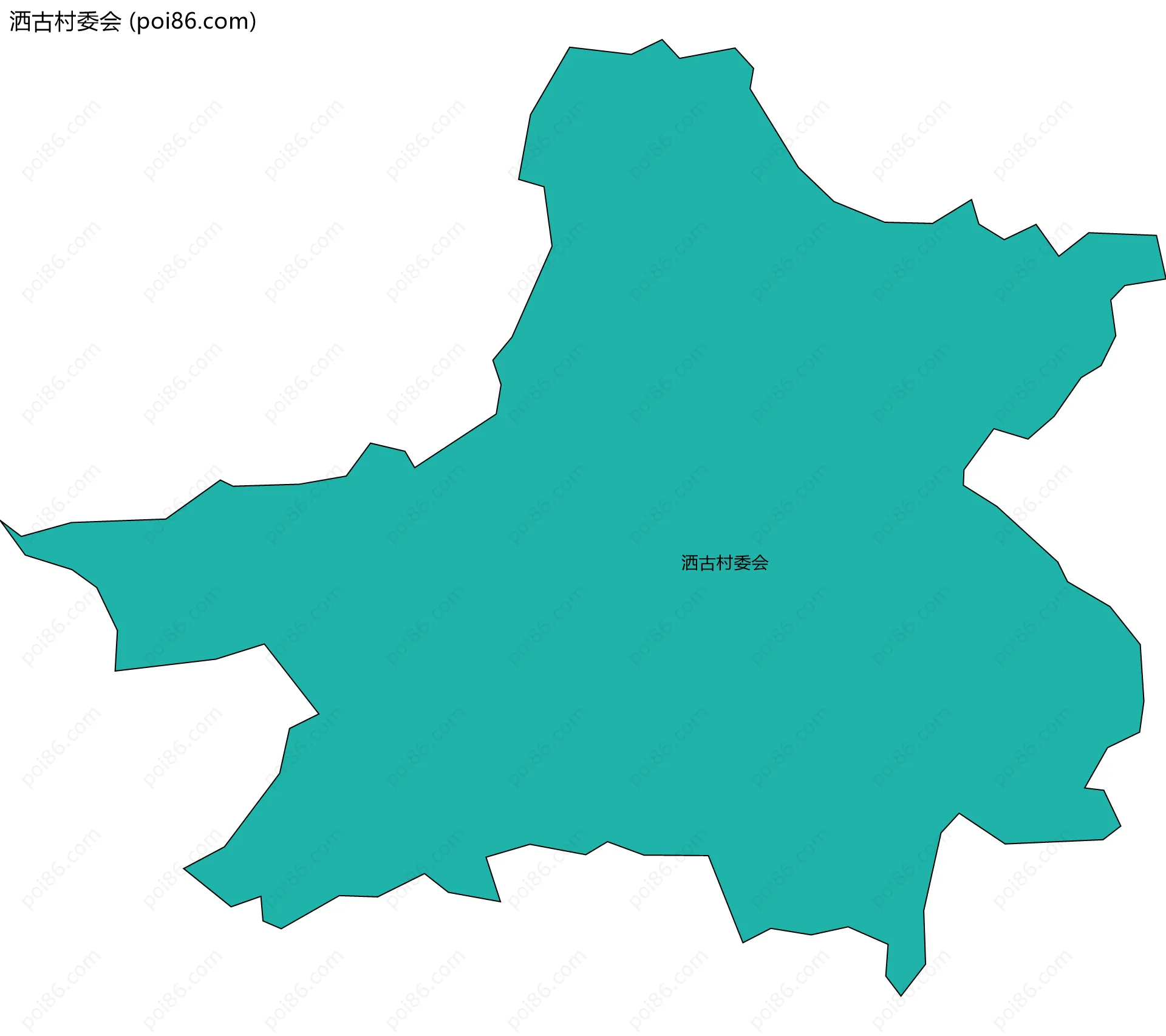 洒古村委会边界地图