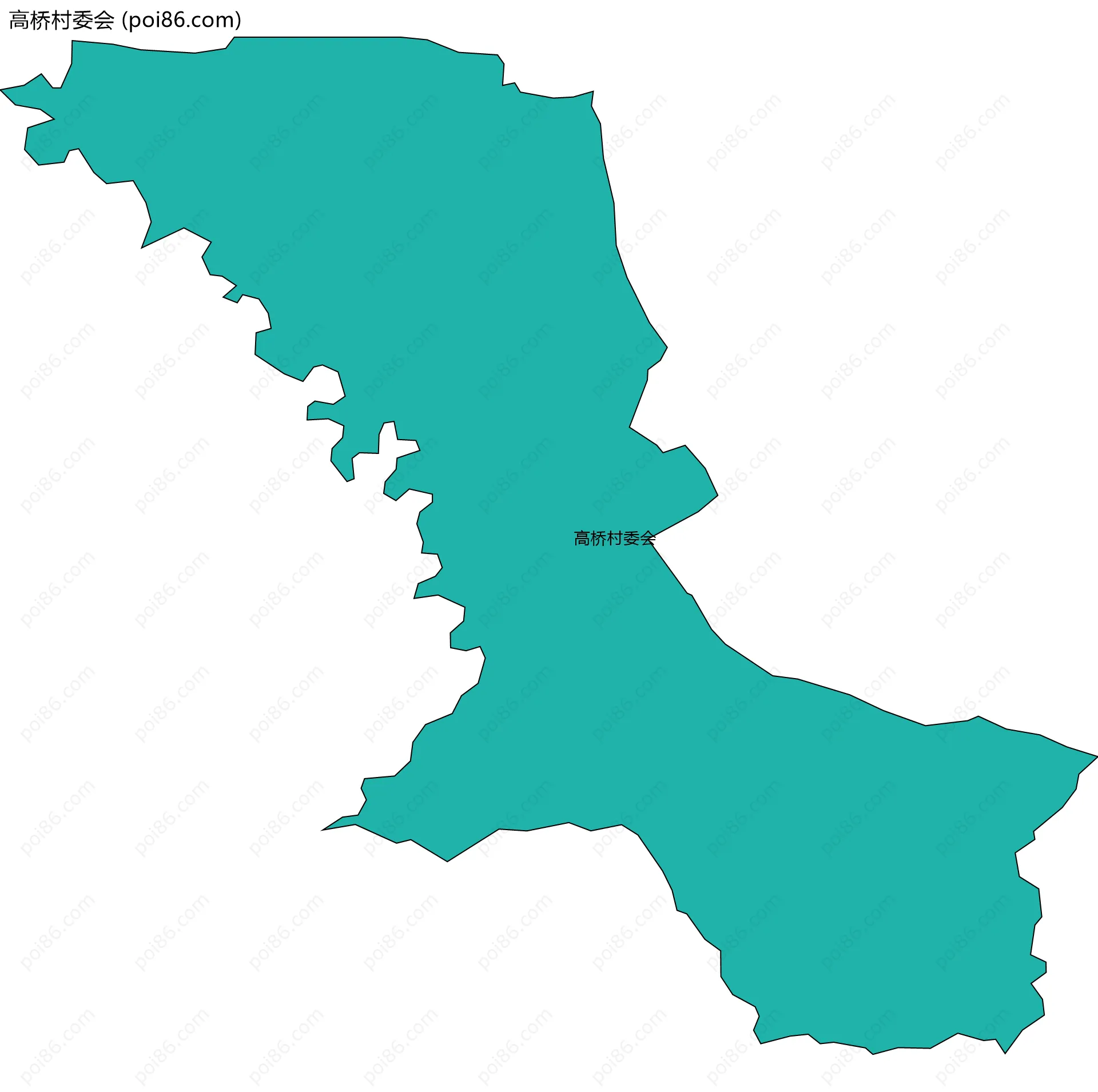 高桥村委会边界地图