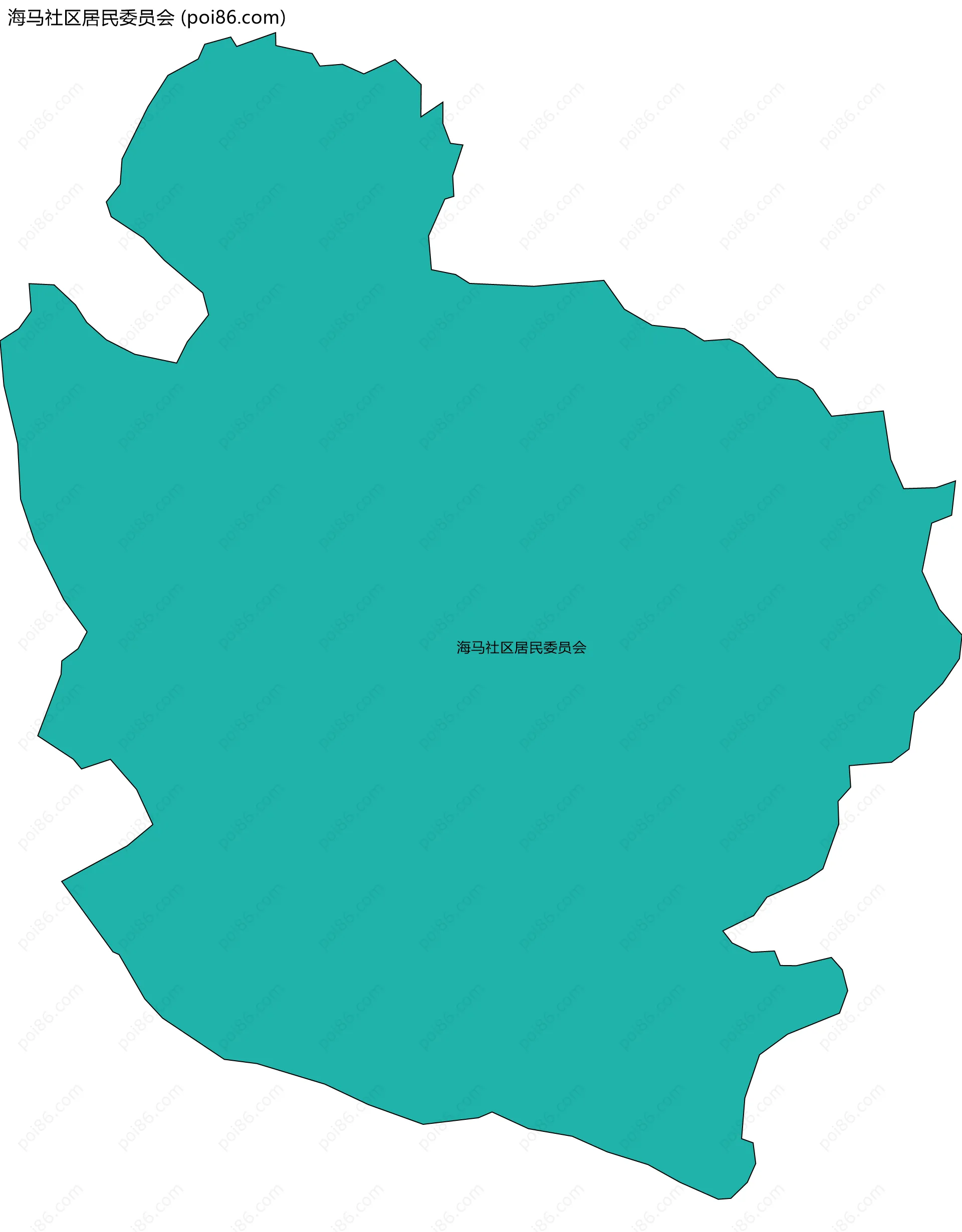 海马社区居民委员会边界地图
