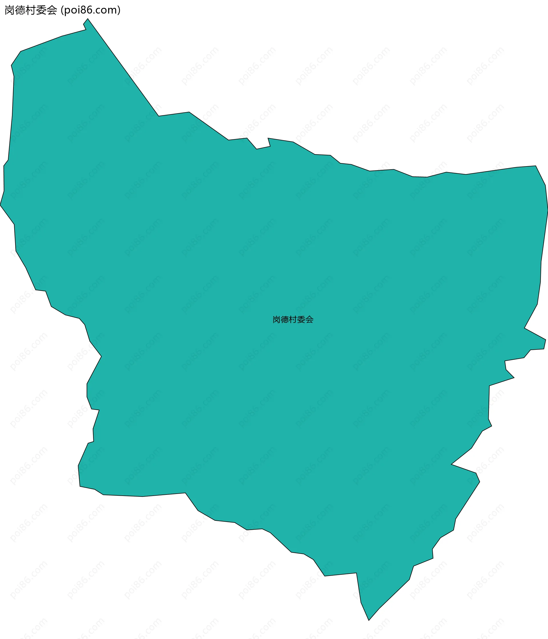 岗德村委会边界地图