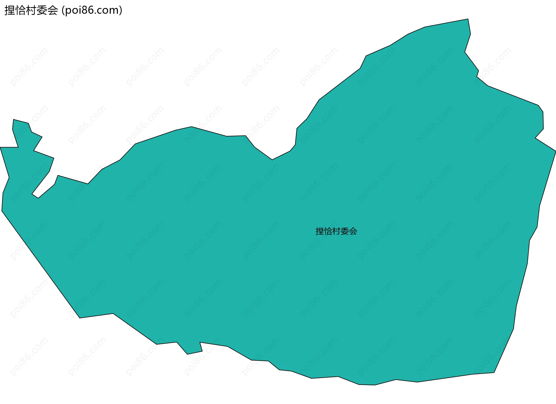 捏恰村委会边界地图