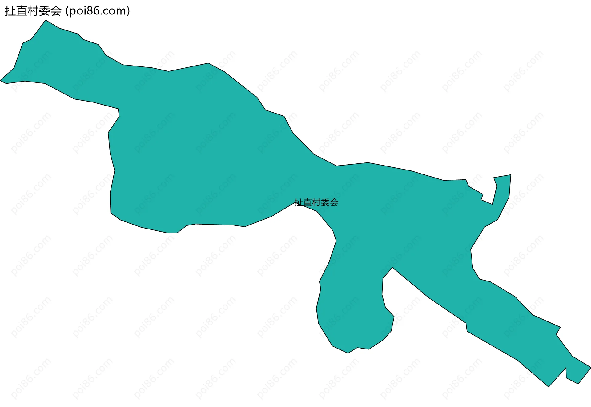 扯直村委会边界地图