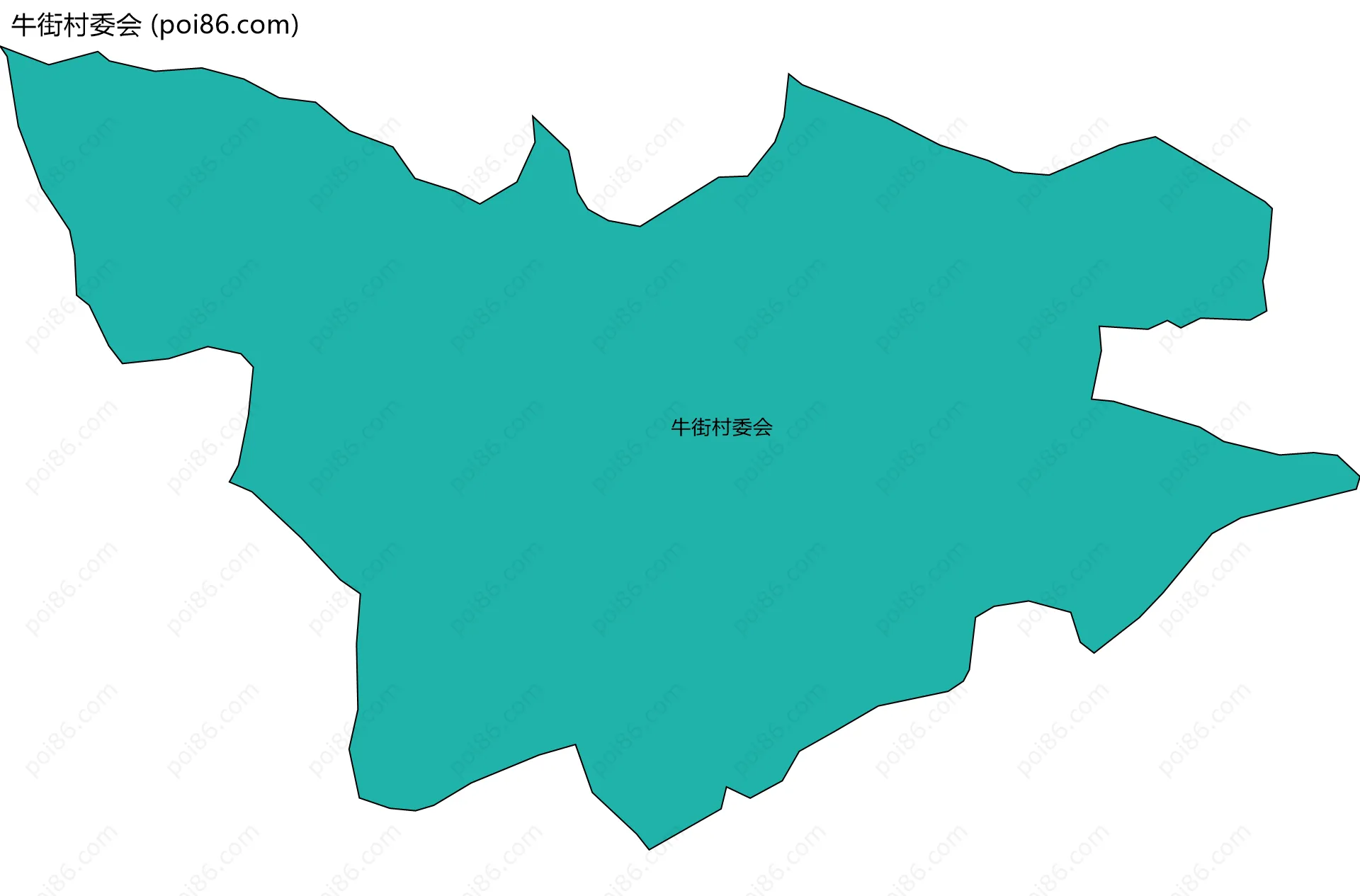 牛街村委会边界地图
