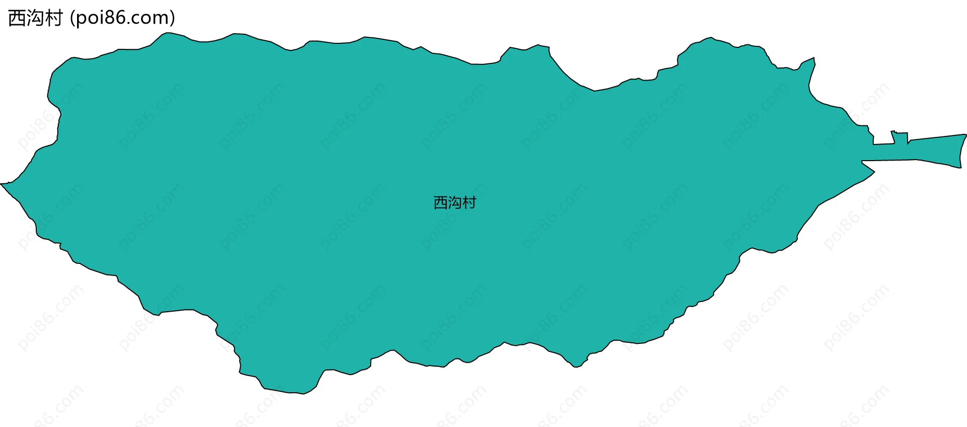 西沟村边界地图