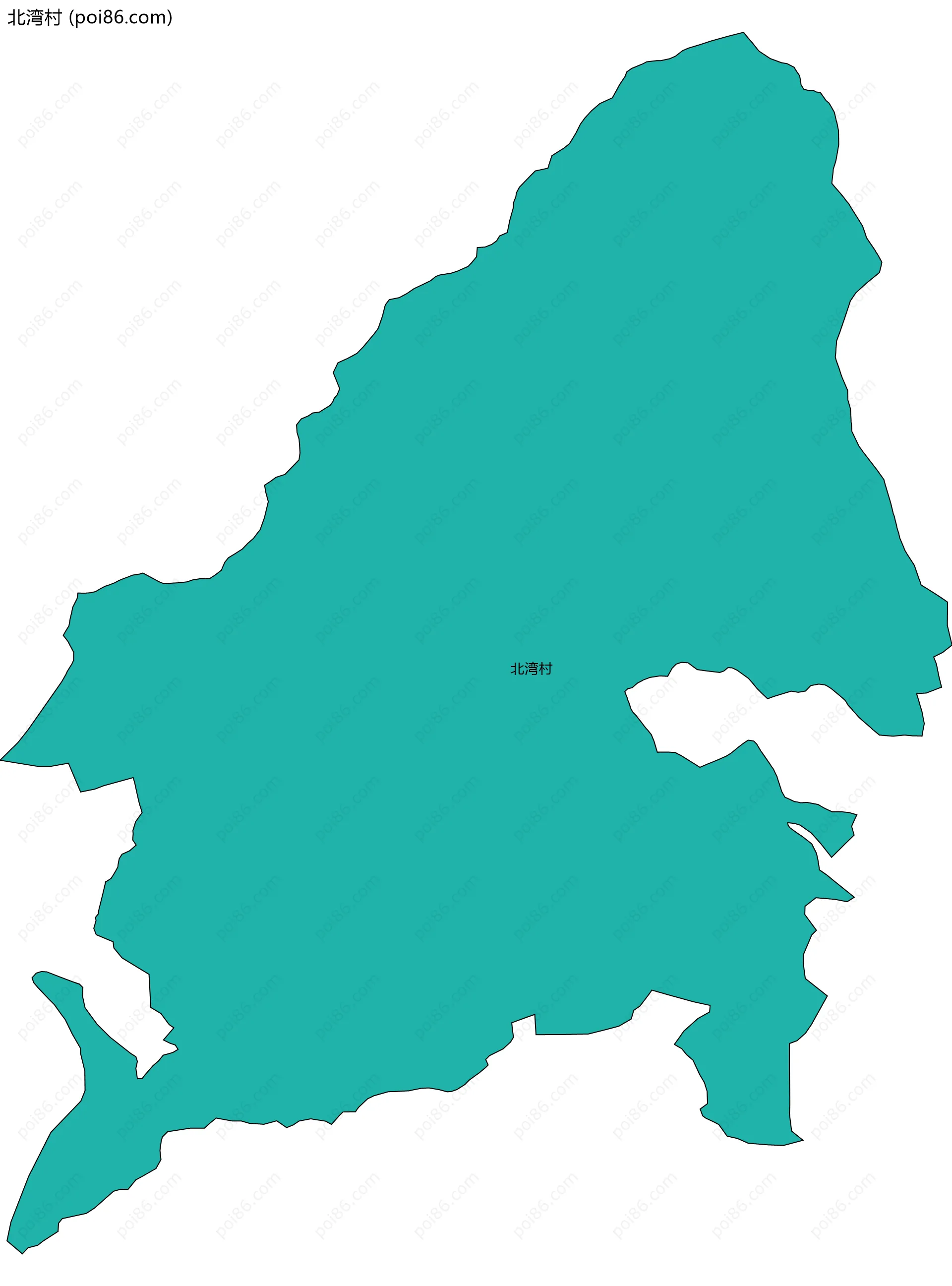 北湾村边界地图