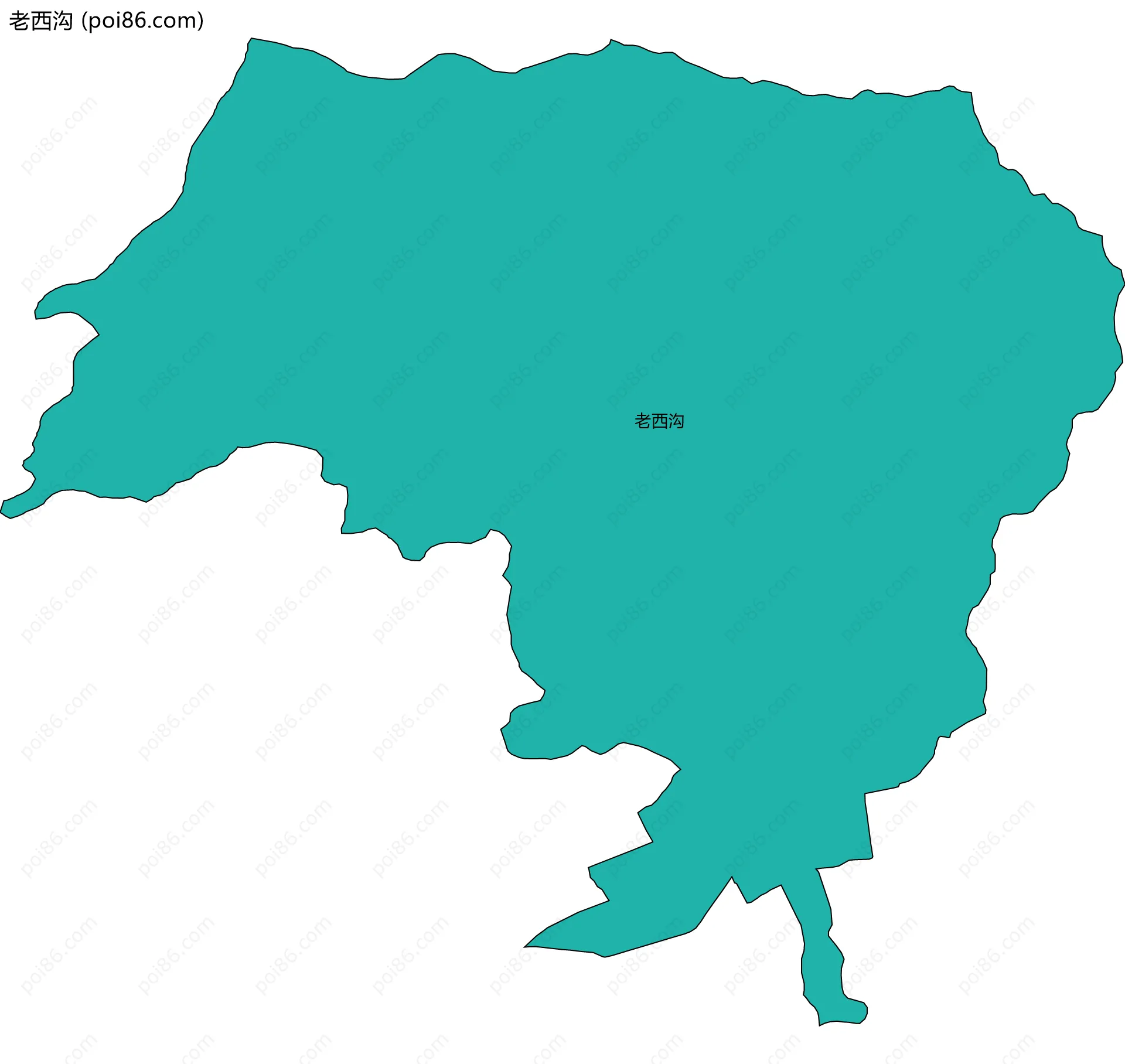 老西沟边界地图