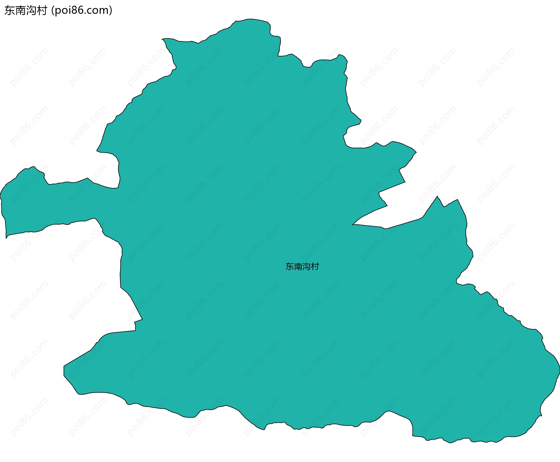 东南沟村边界地图