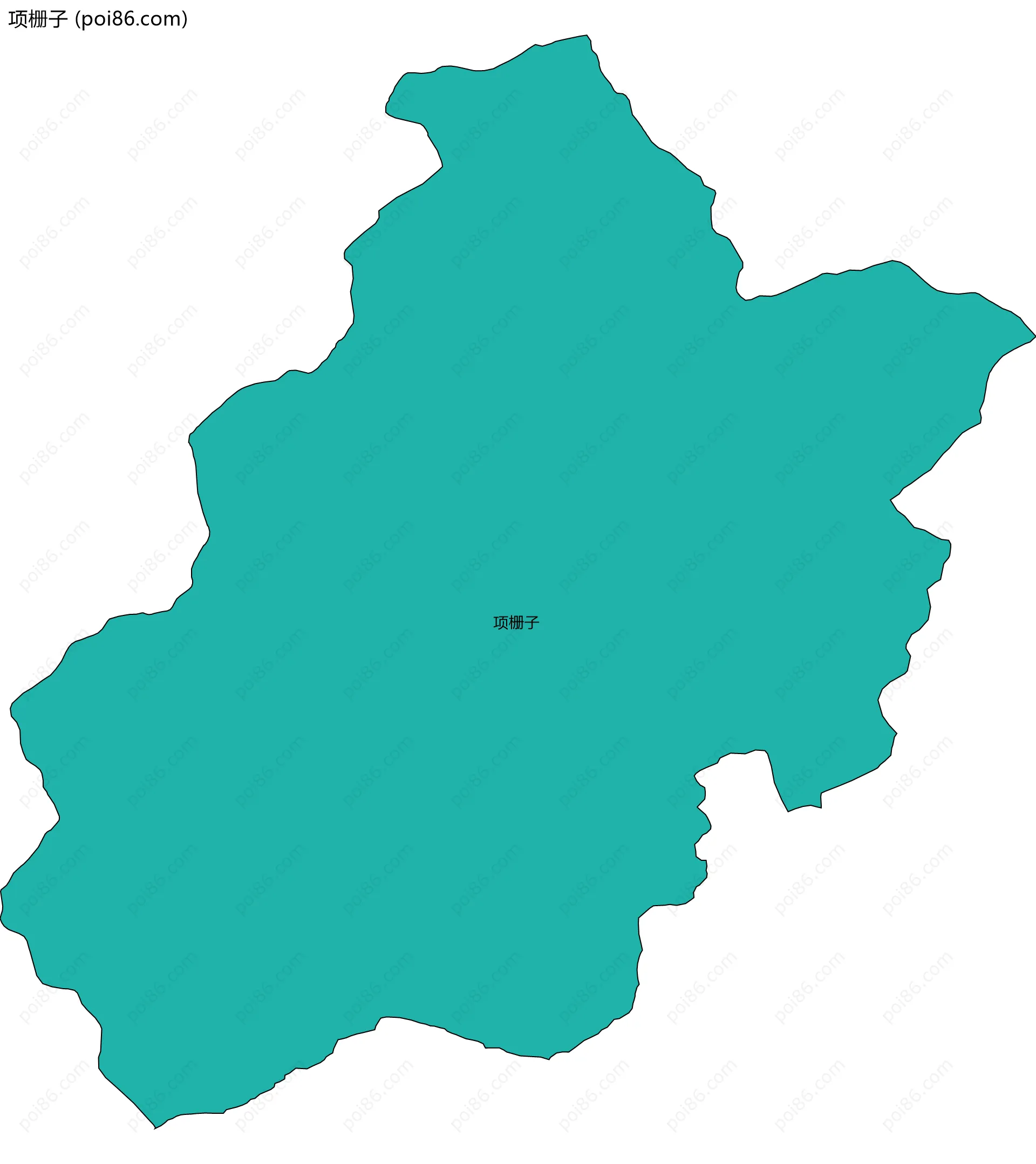 项栅子边界地图