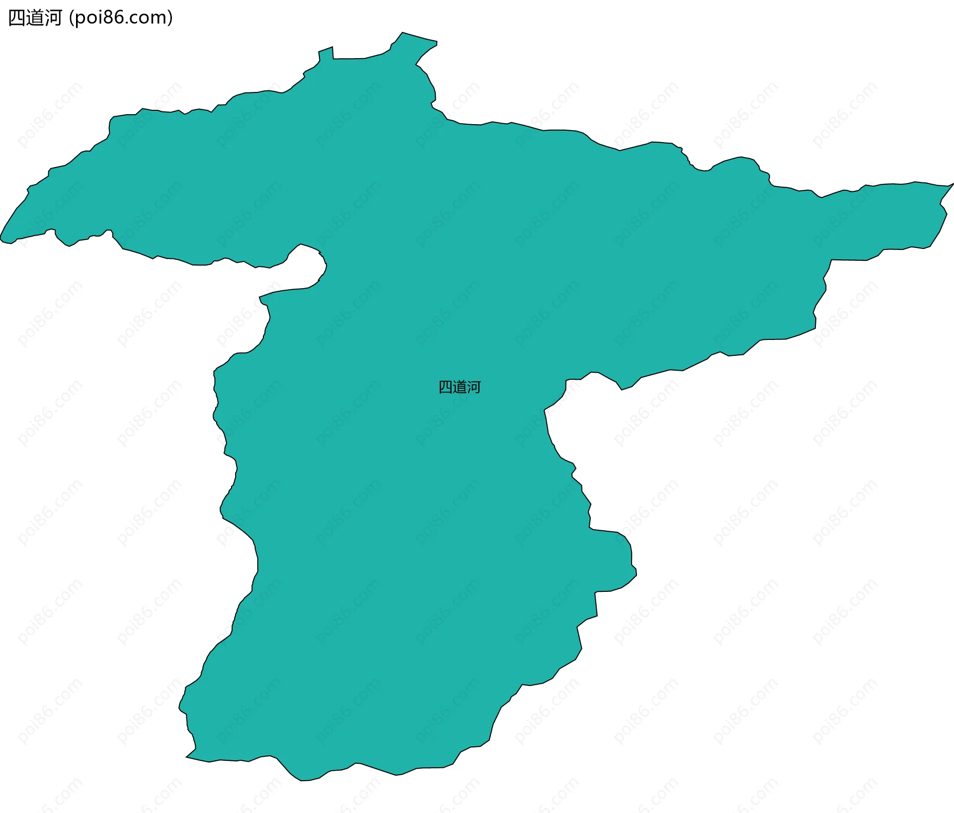 四道河边界地图
