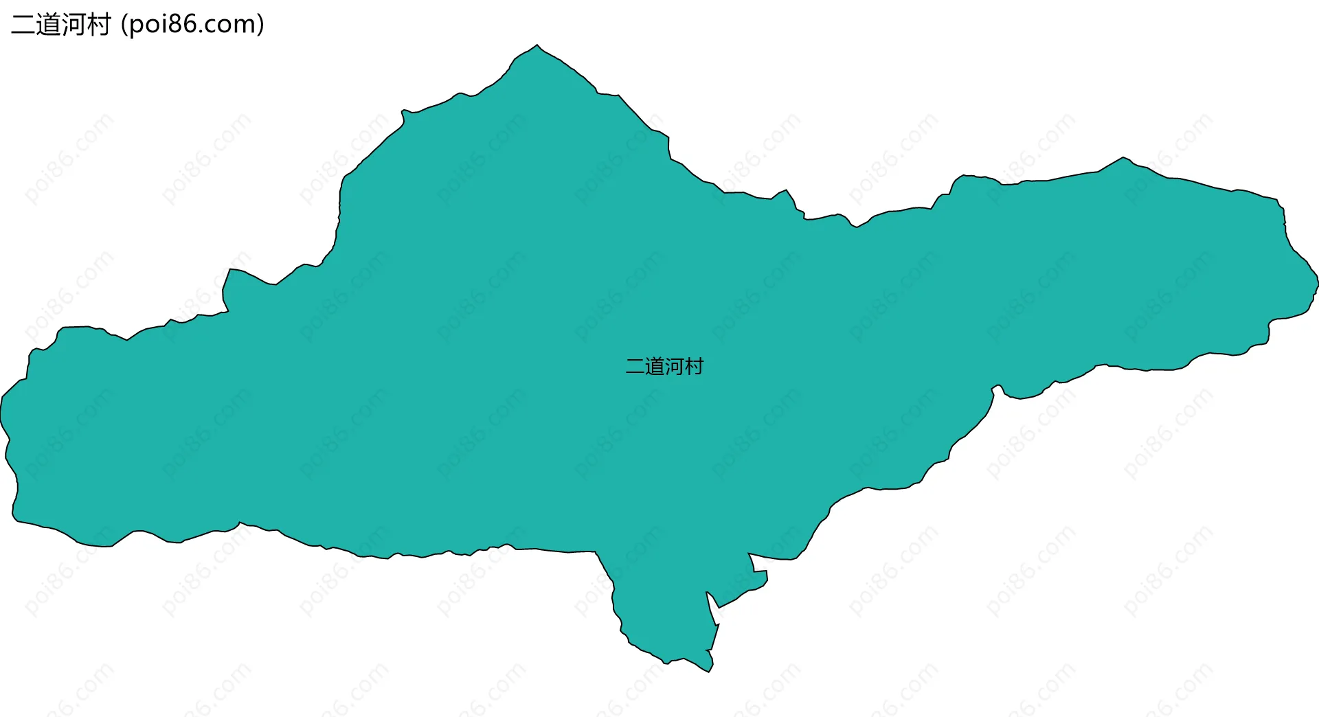 二道河村边界地图