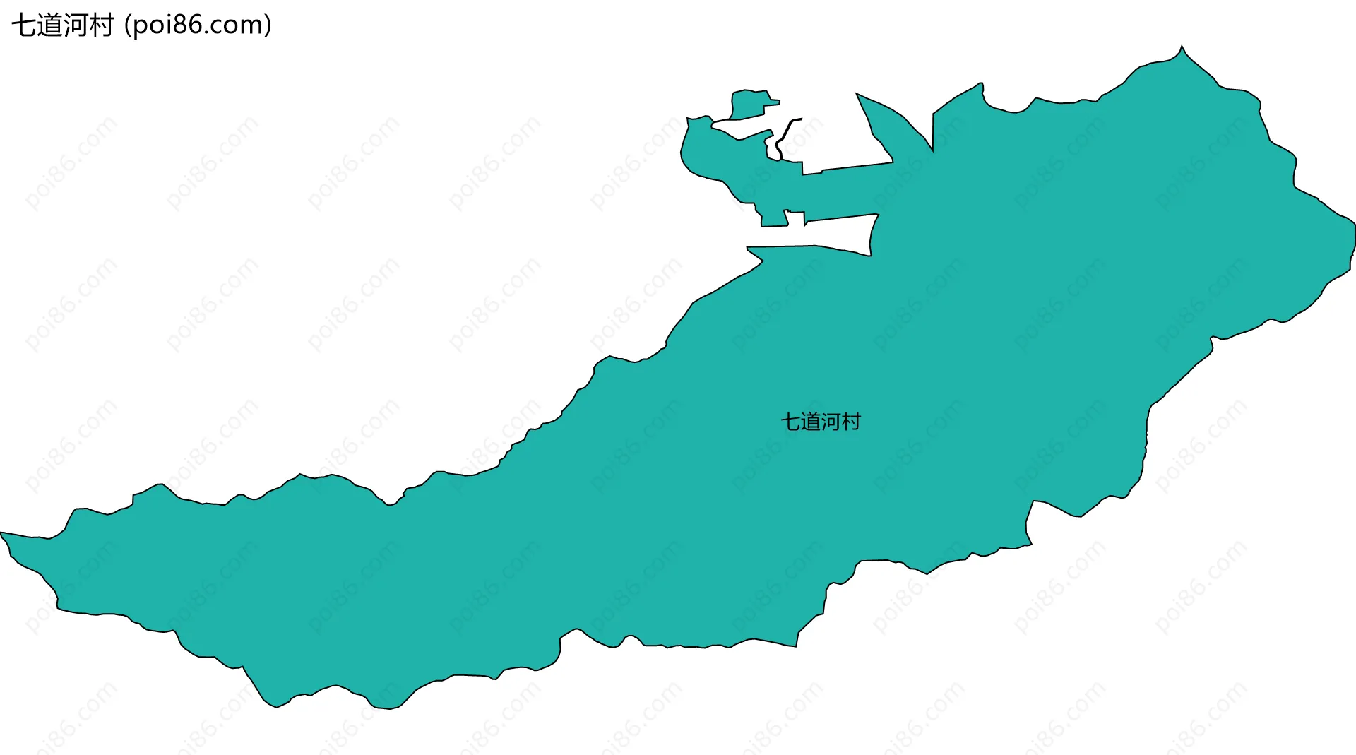 七道河村边界地图