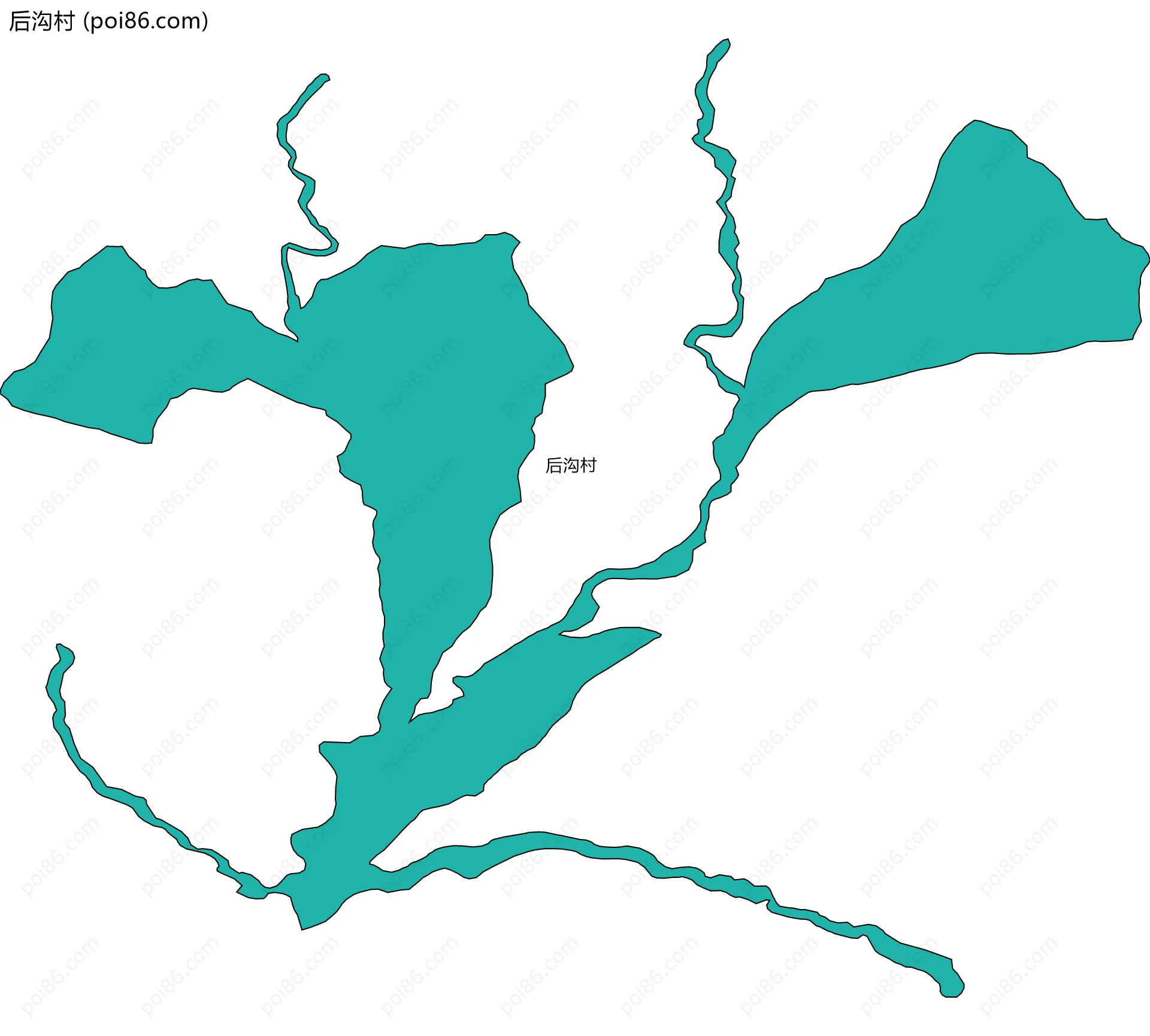 后沟村边界地图