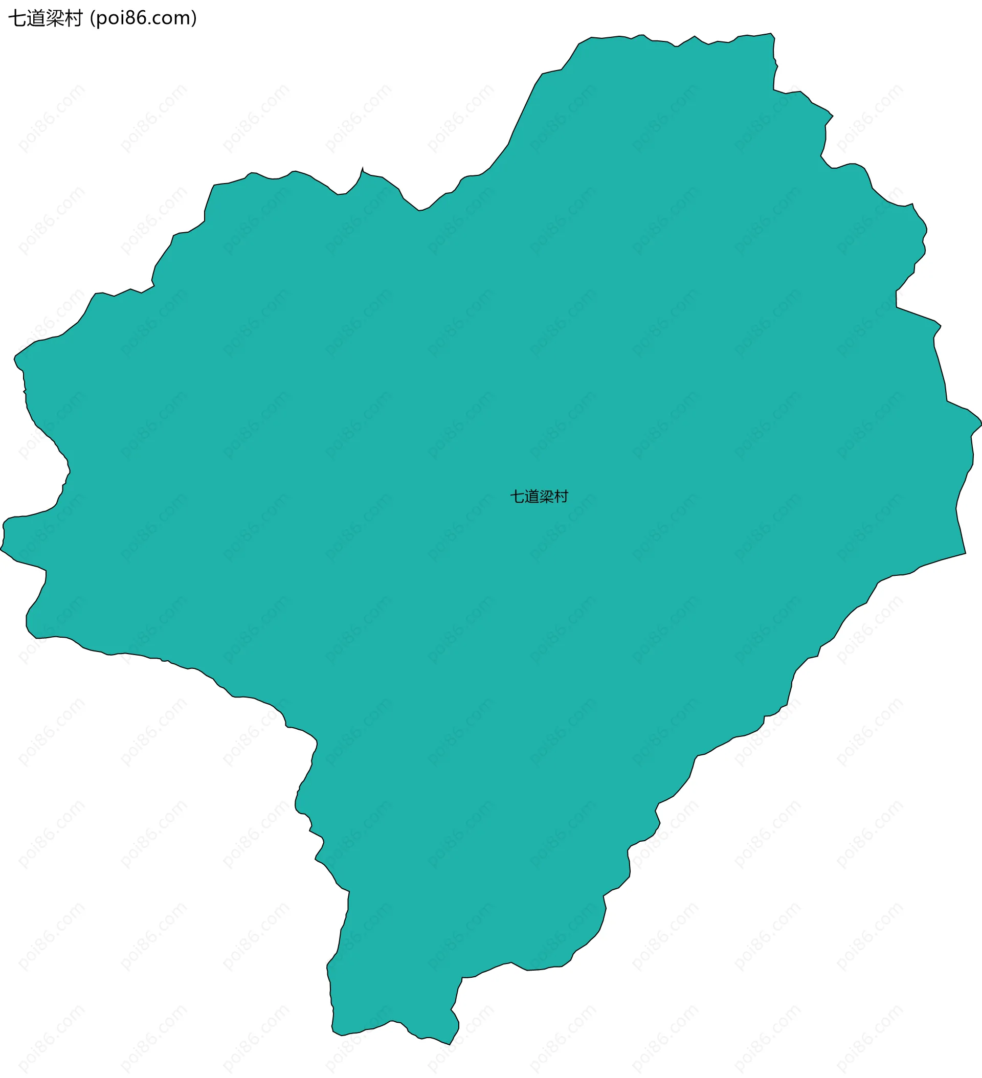 七道梁村边界地图