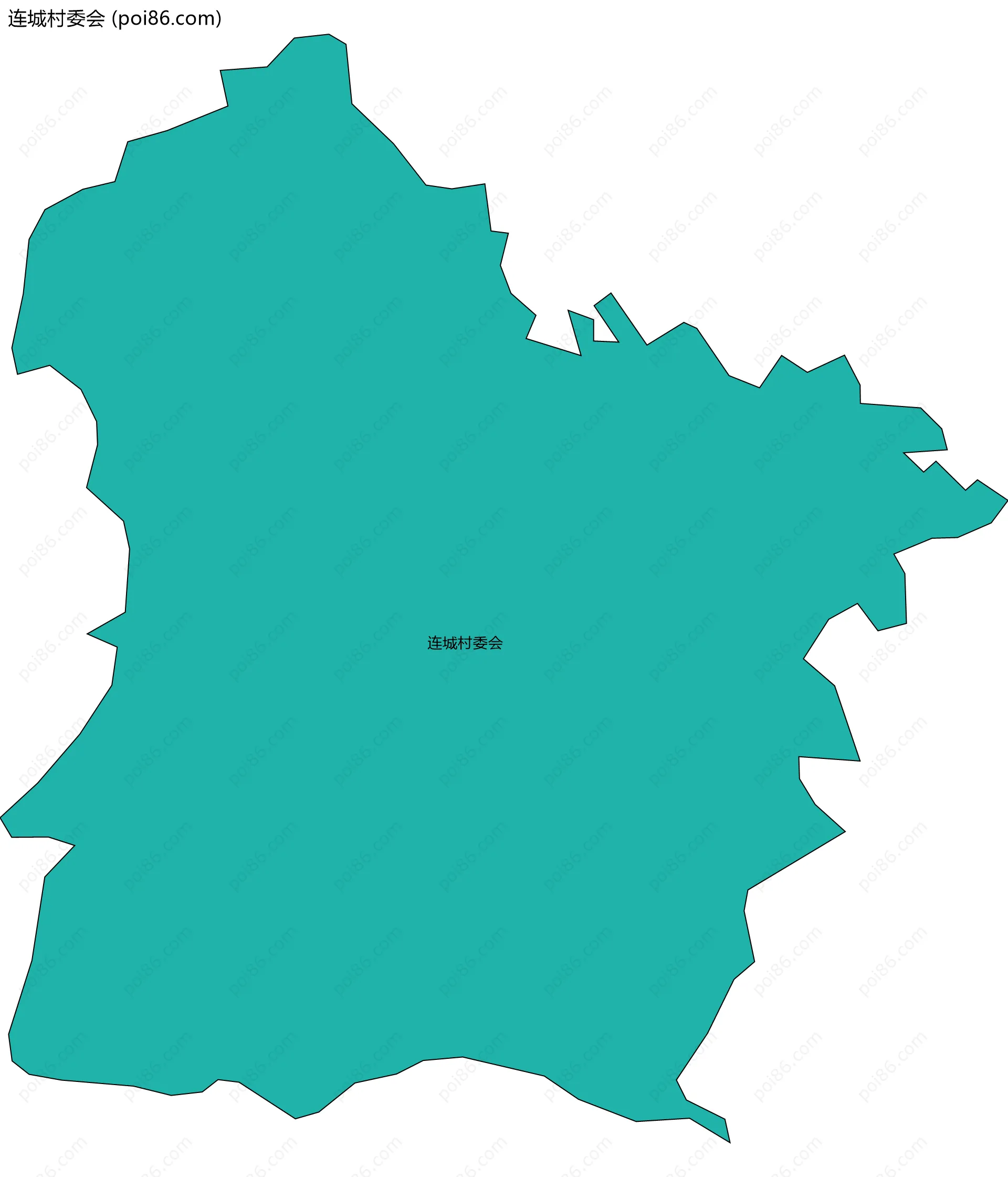 连城村委会边界地图