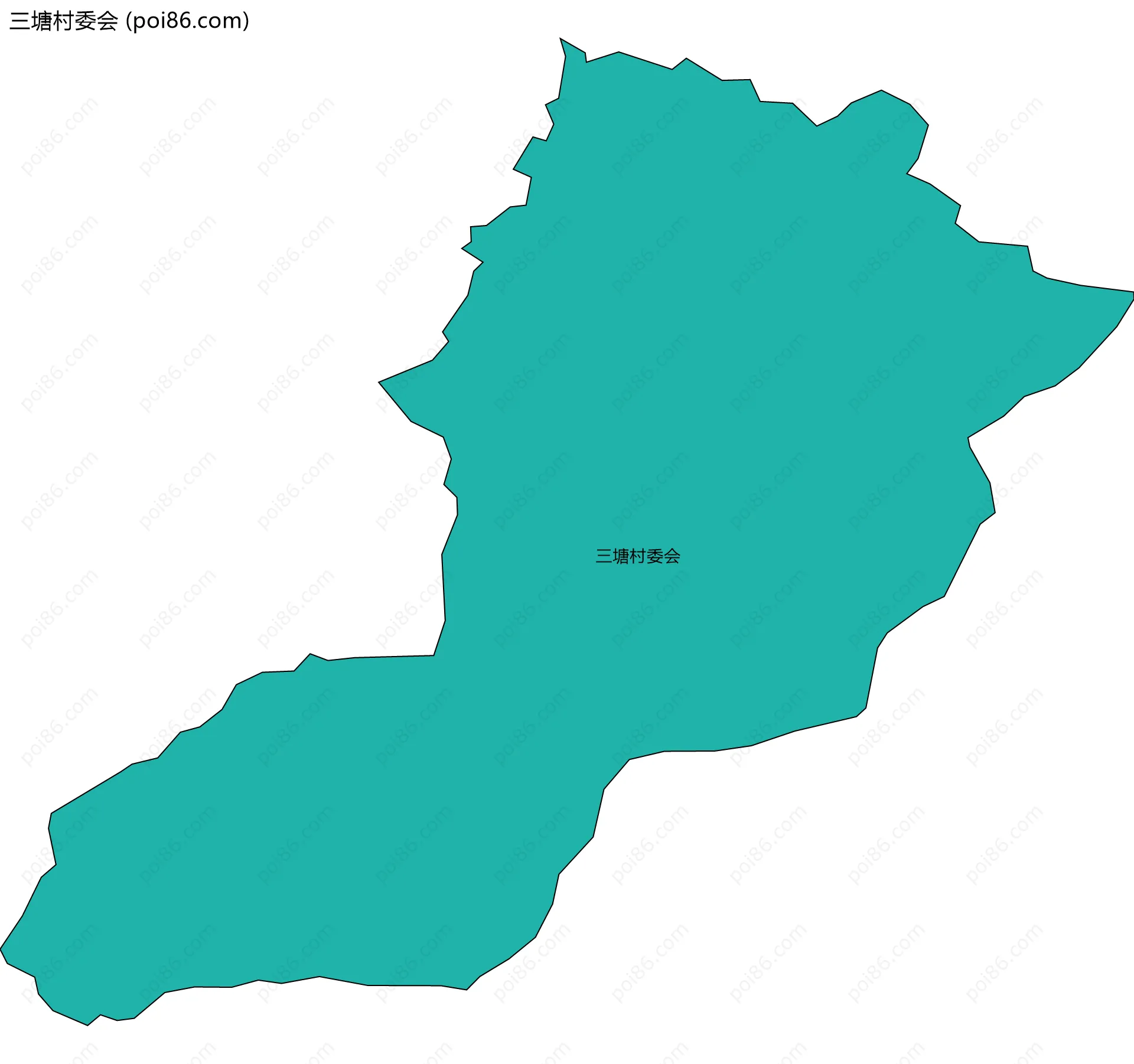 三塘村委会边界地图