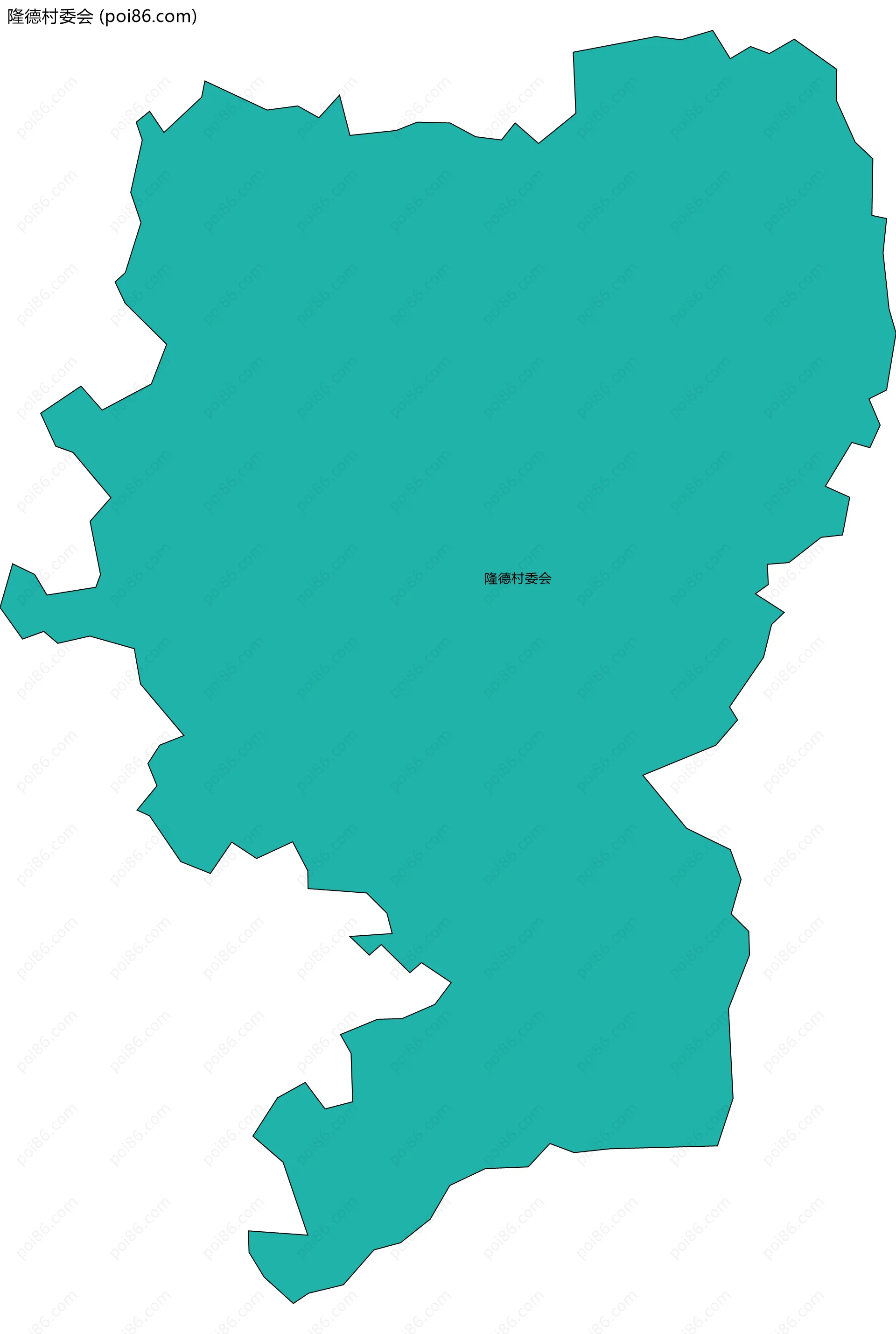 隆德村委会边界地图