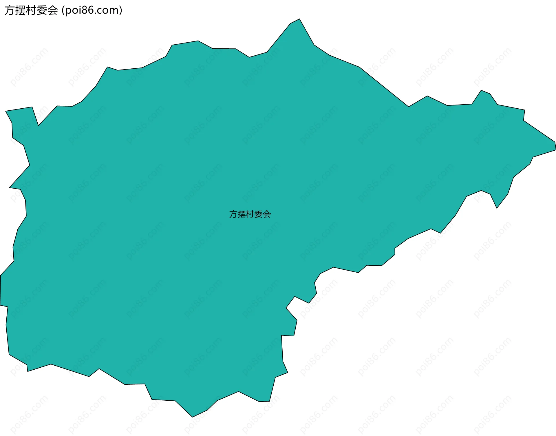 方摆村委会边界地图
