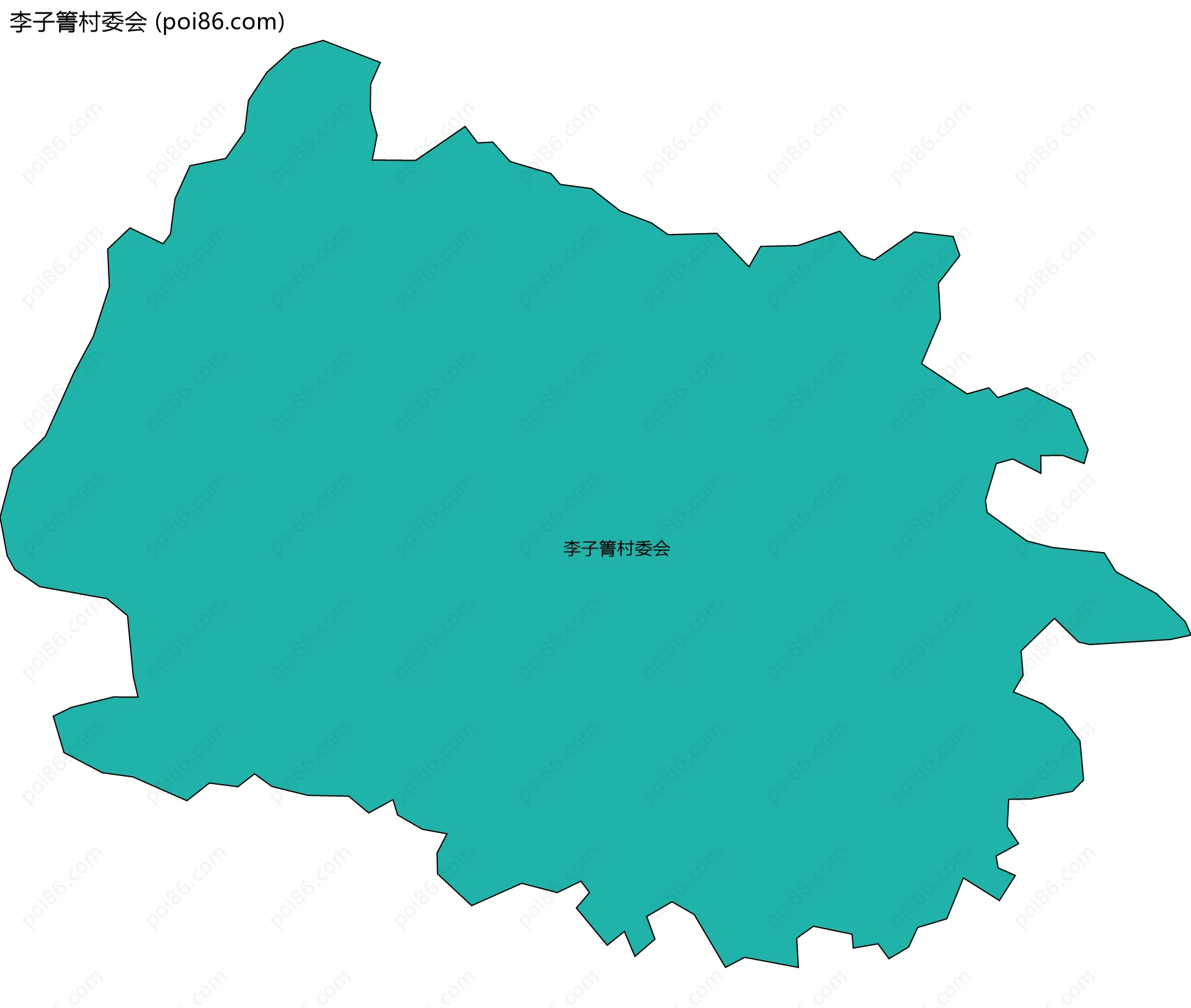 李子箐村委会边界地图