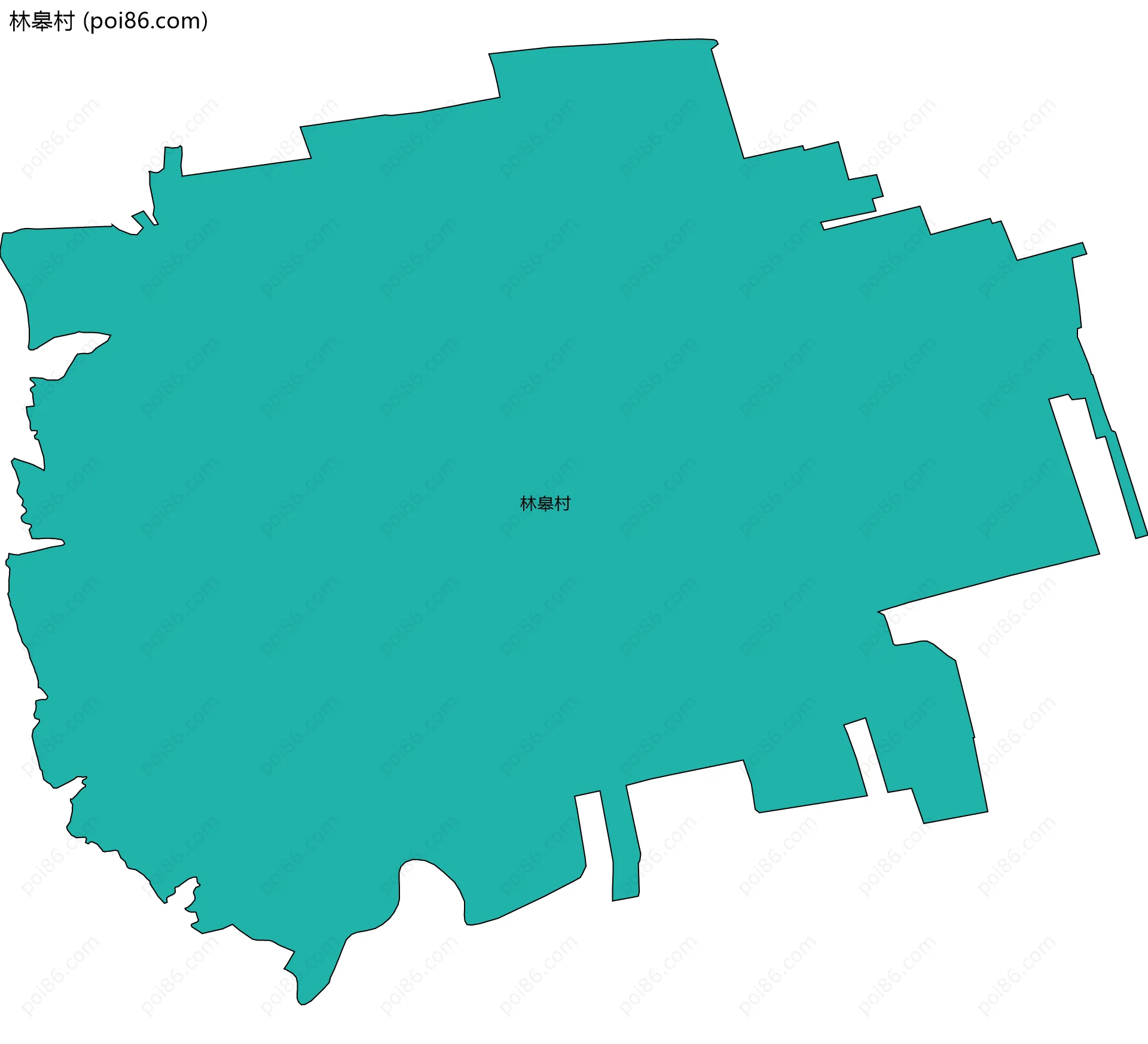 林皋村边界地图