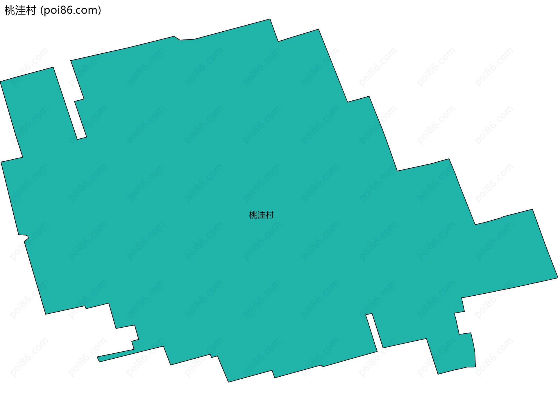 桃洼村边界地图