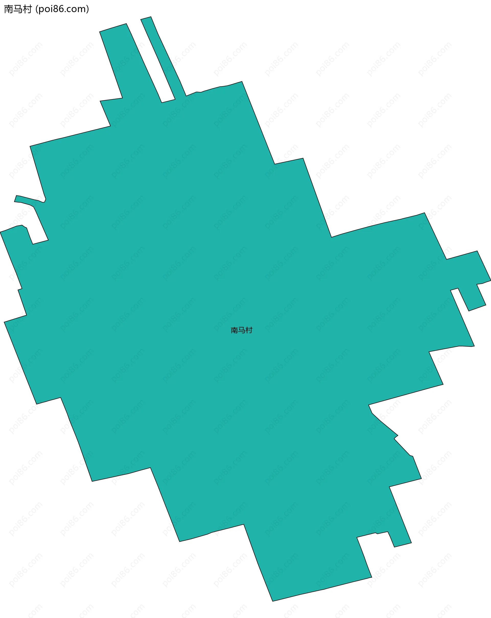 南马村边界地图