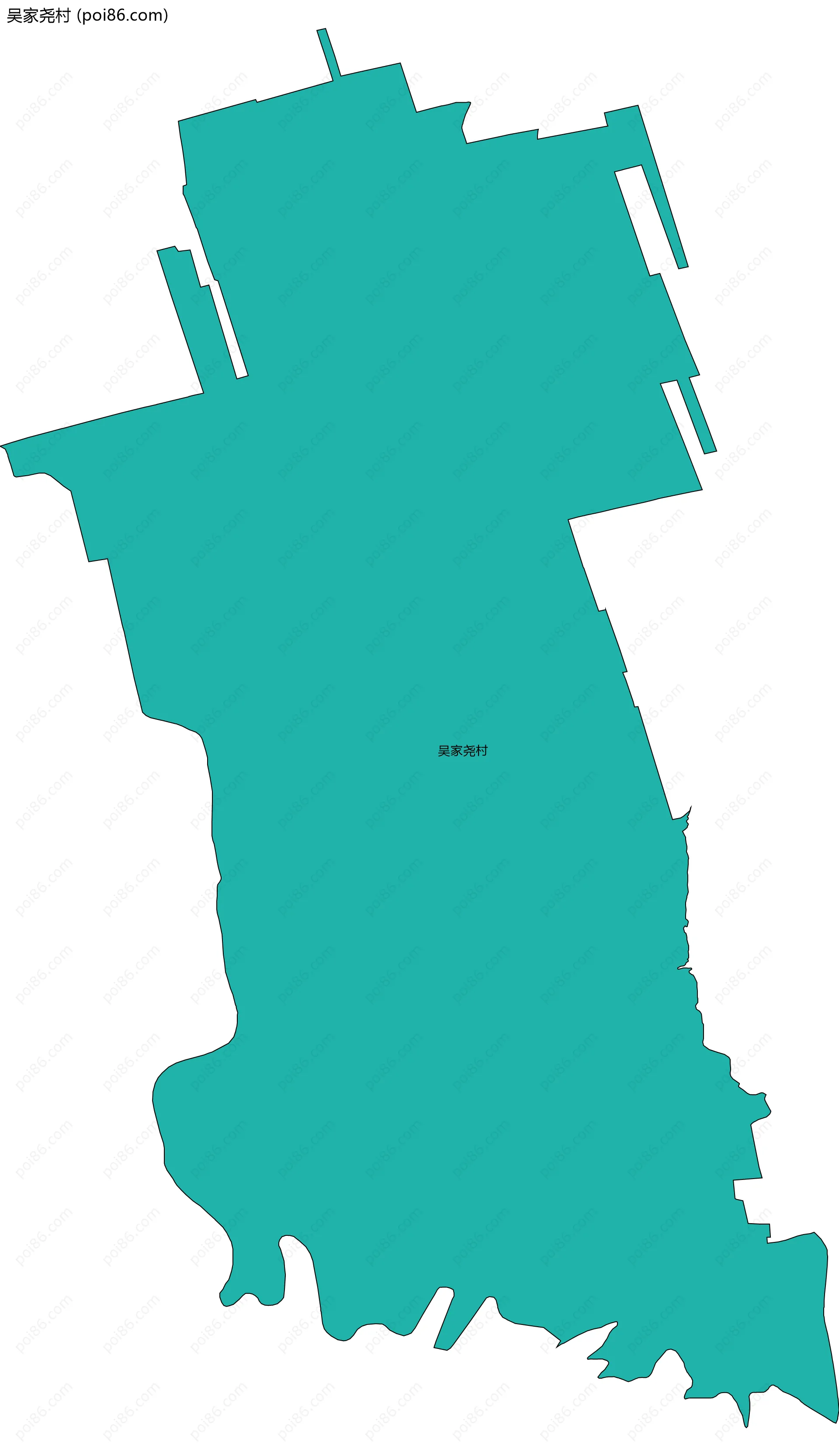 吴家尧村边界地图