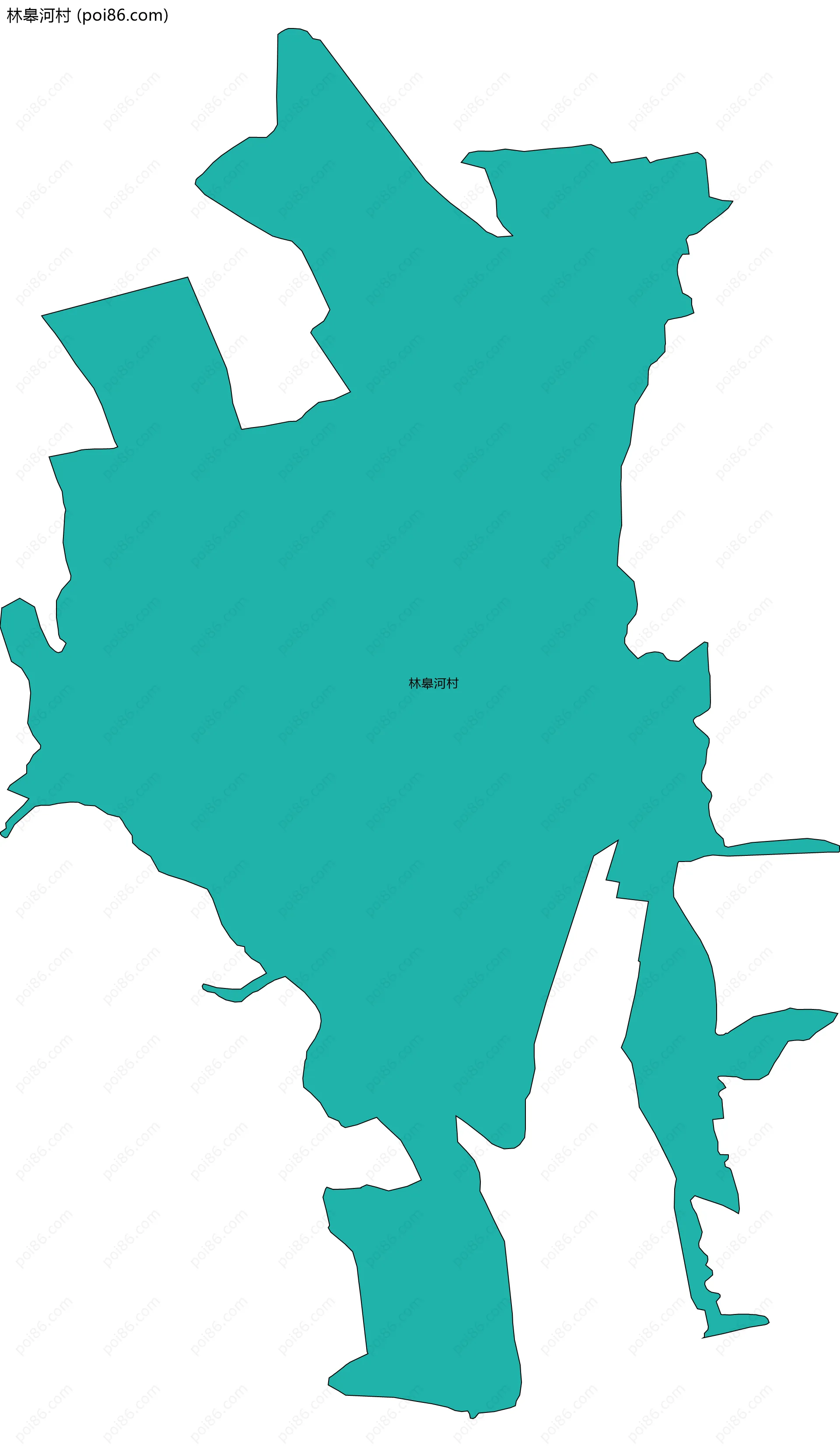 林皋河村边界地图