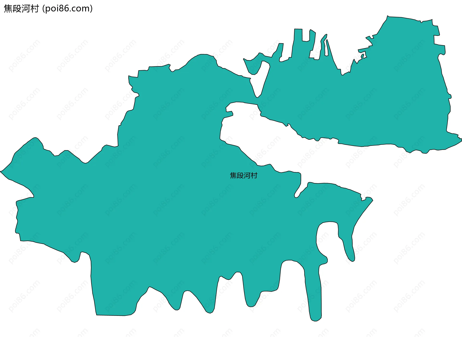 焦段河村边界地图