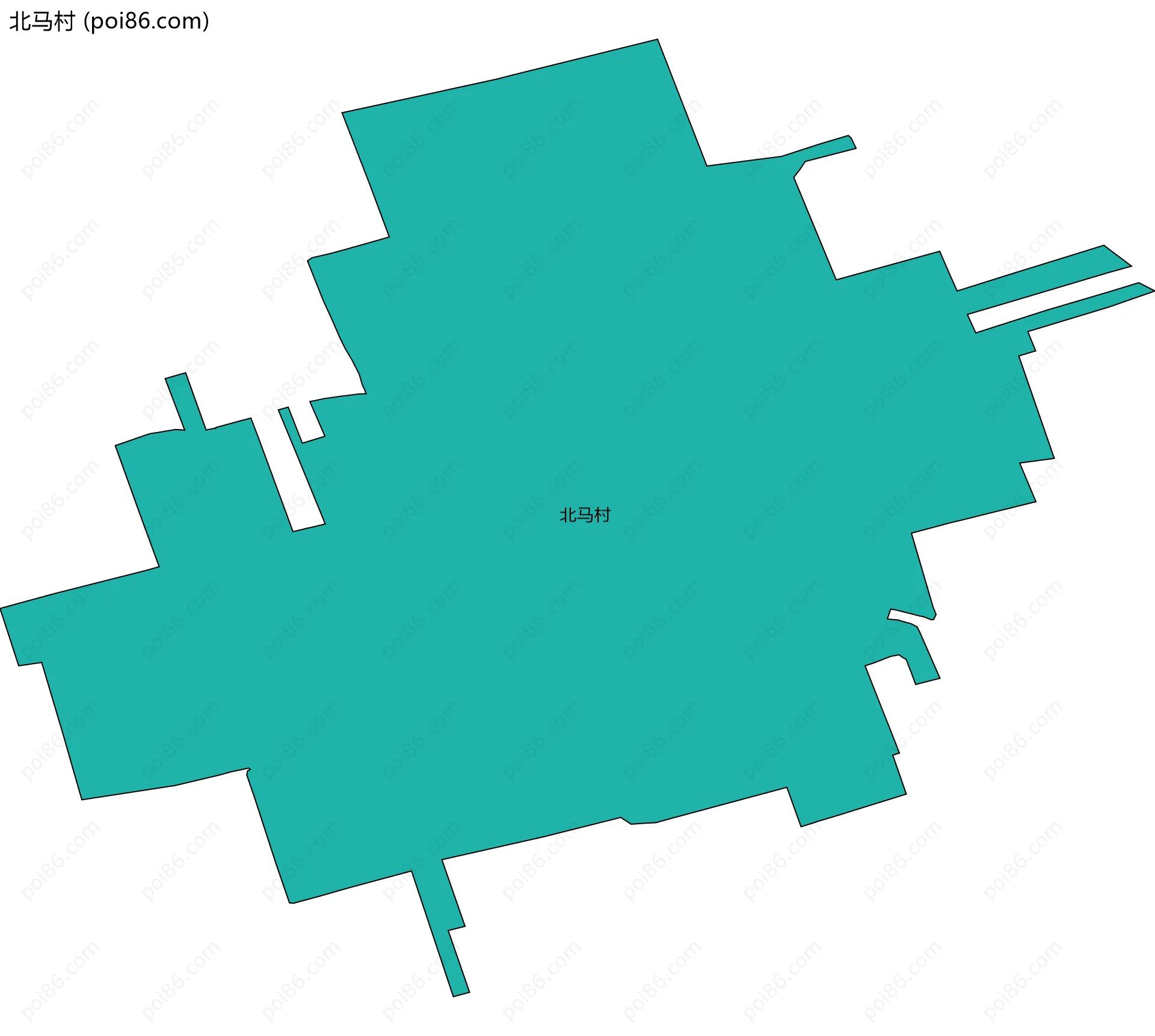 北马村边界地图
