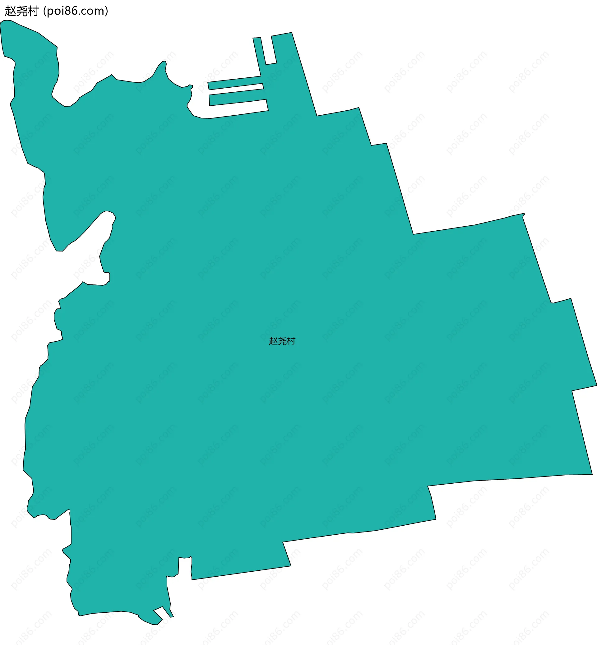 赵尧村边界地图