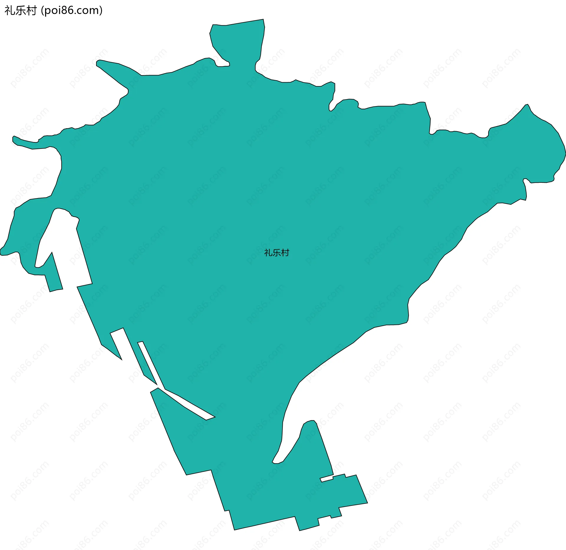 礼乐村边界地图