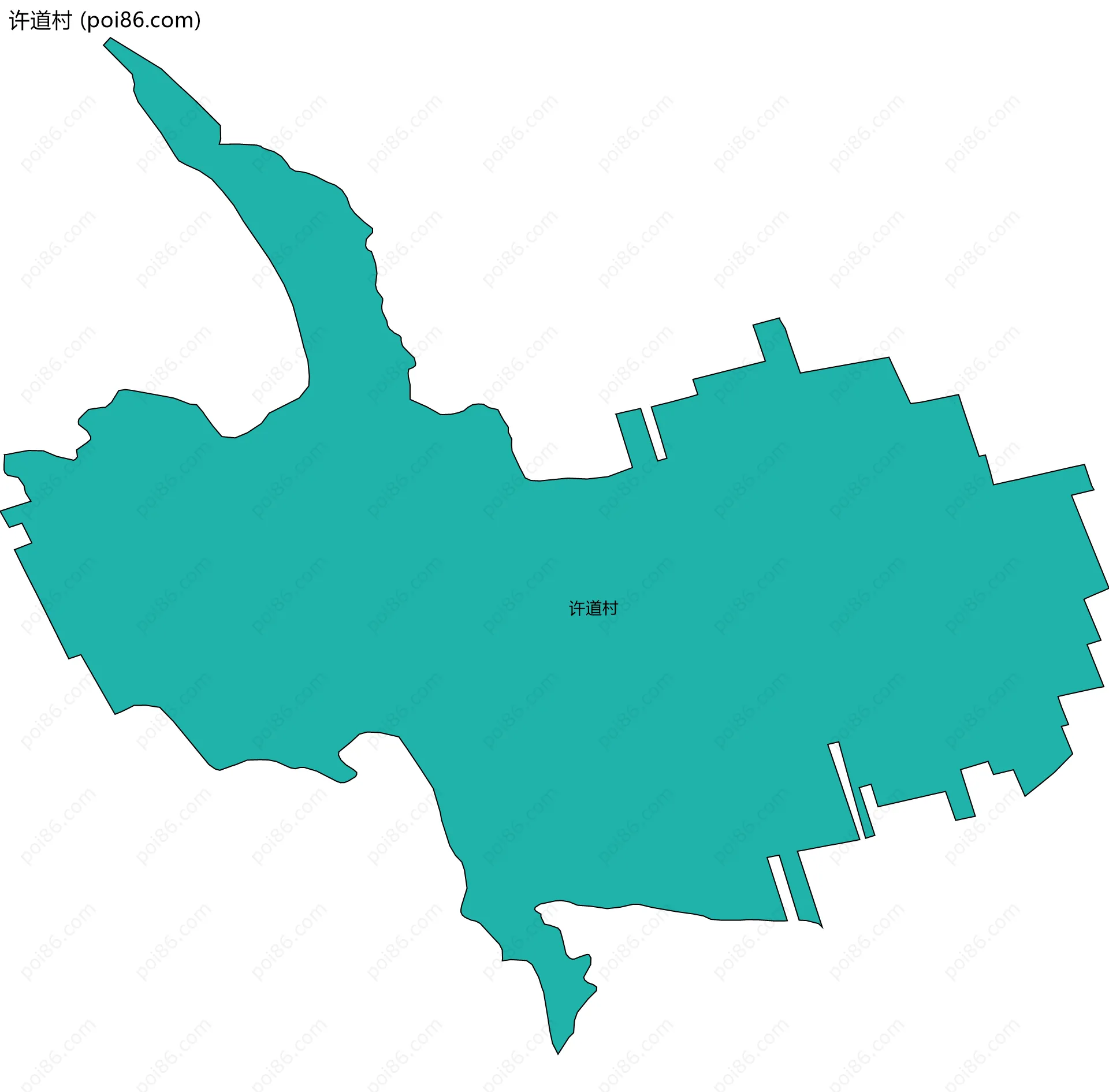 许道村边界地图