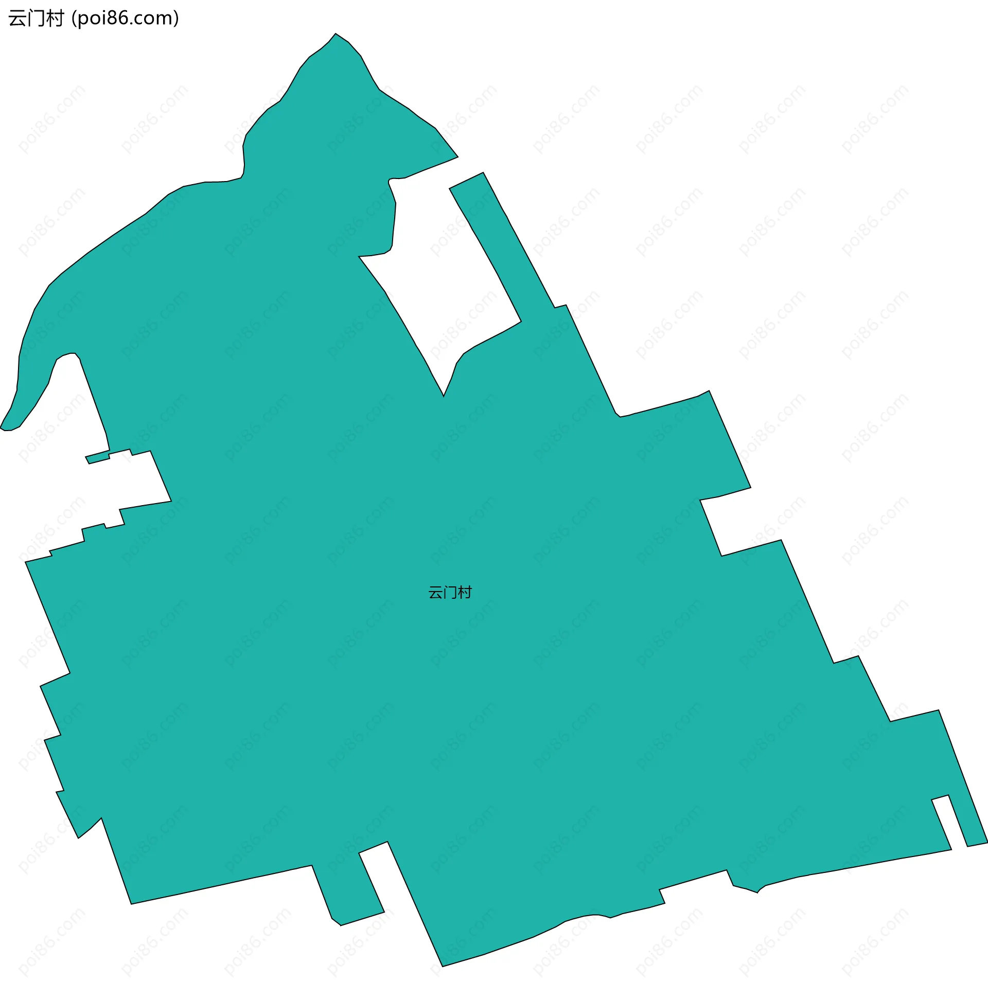云门村边界地图