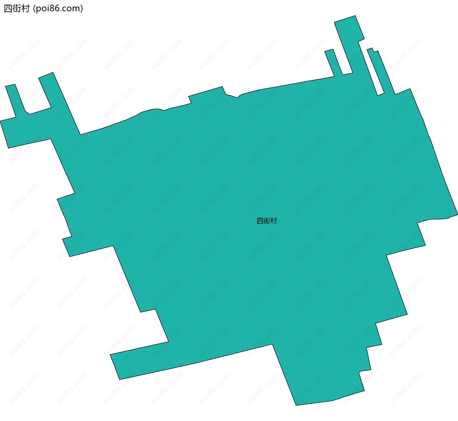 四街村边界地图