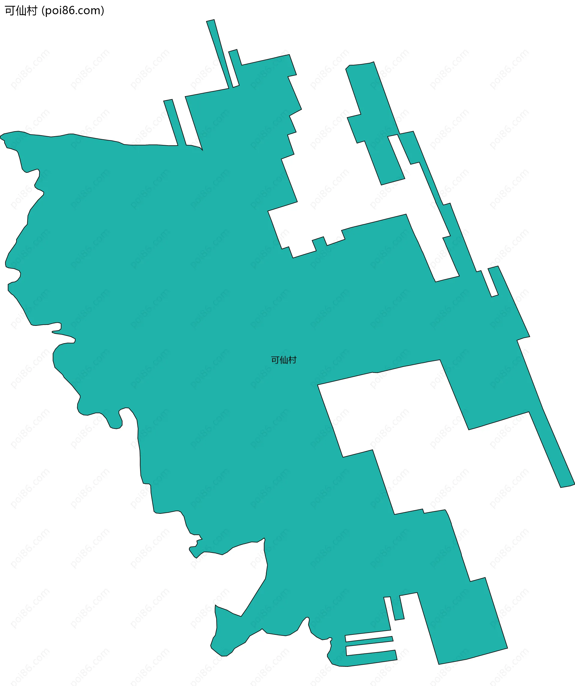 可仙村边界地图