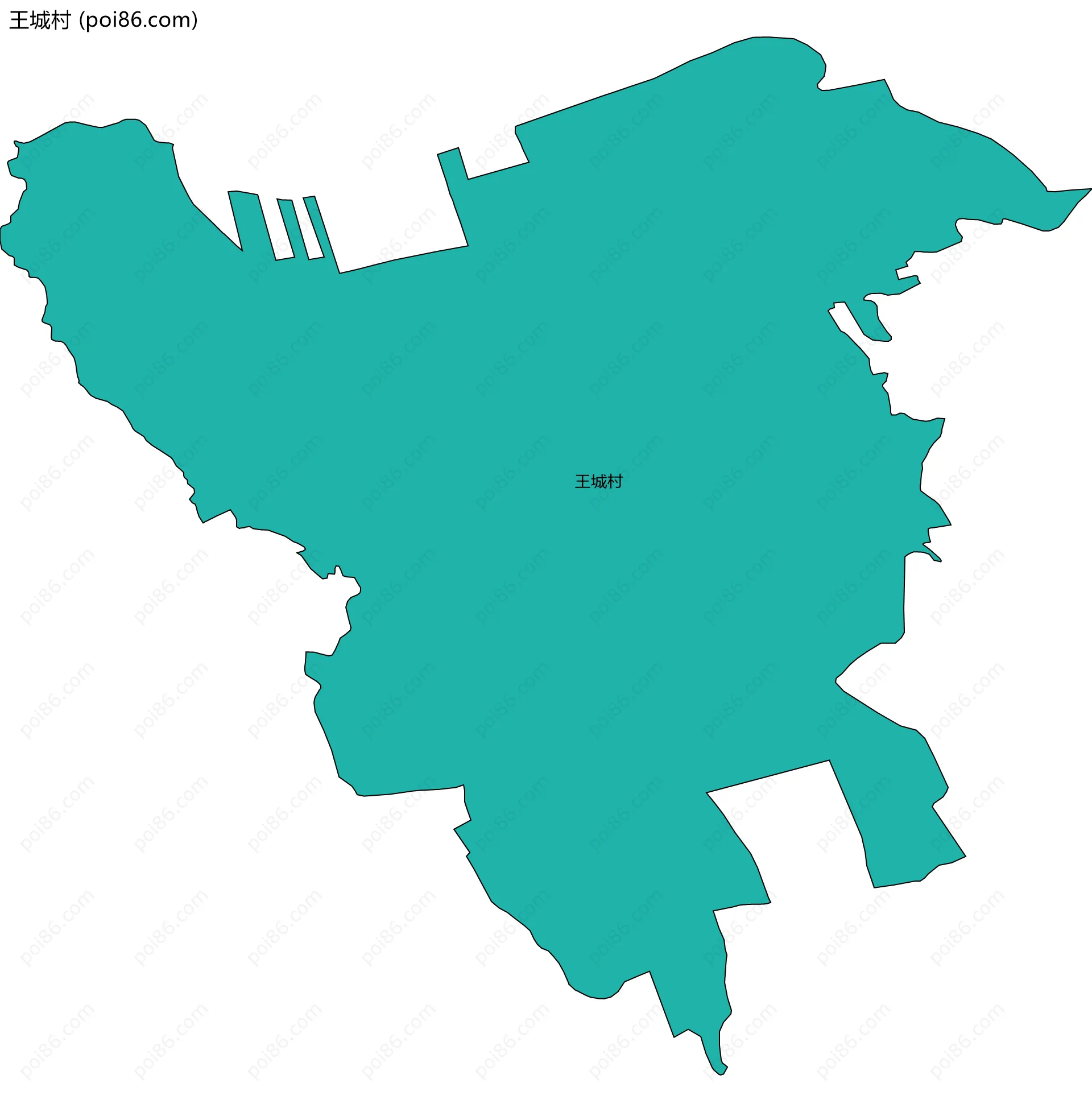 王城村边界地图