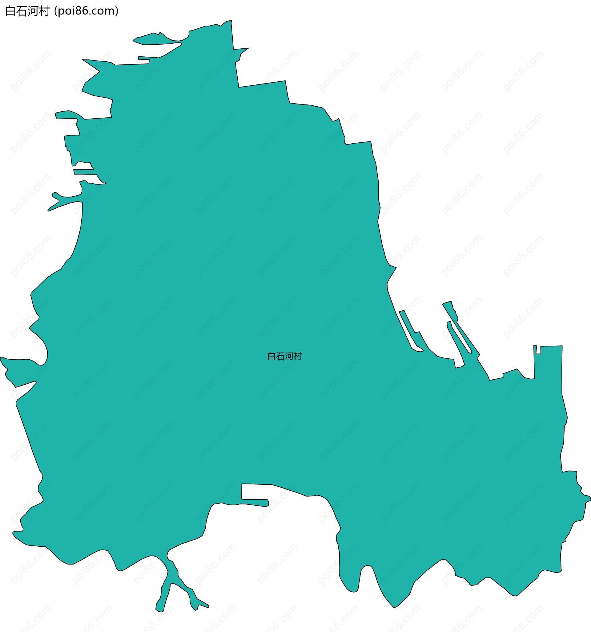 白石河村边界地图