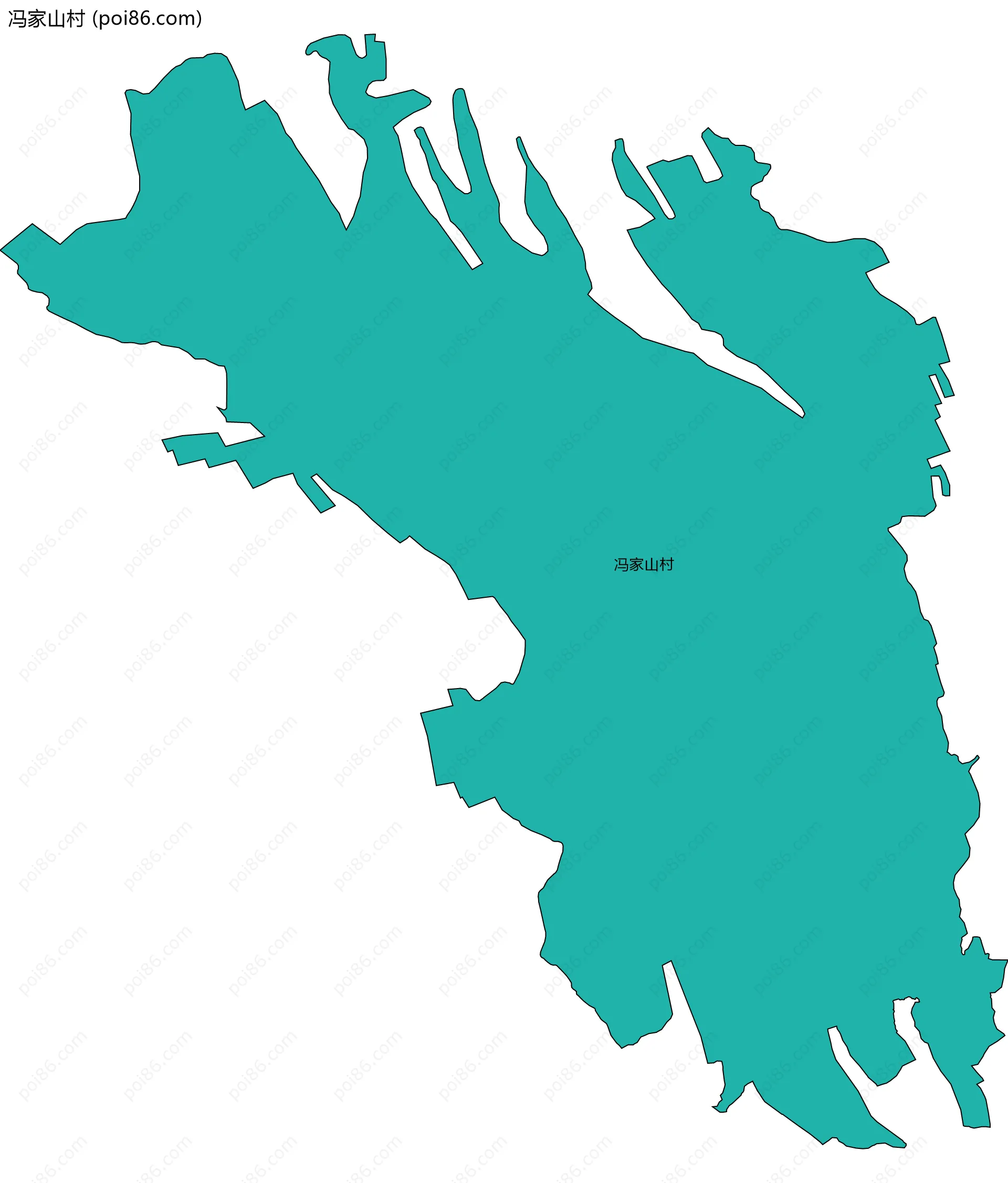 冯家山村边界地图