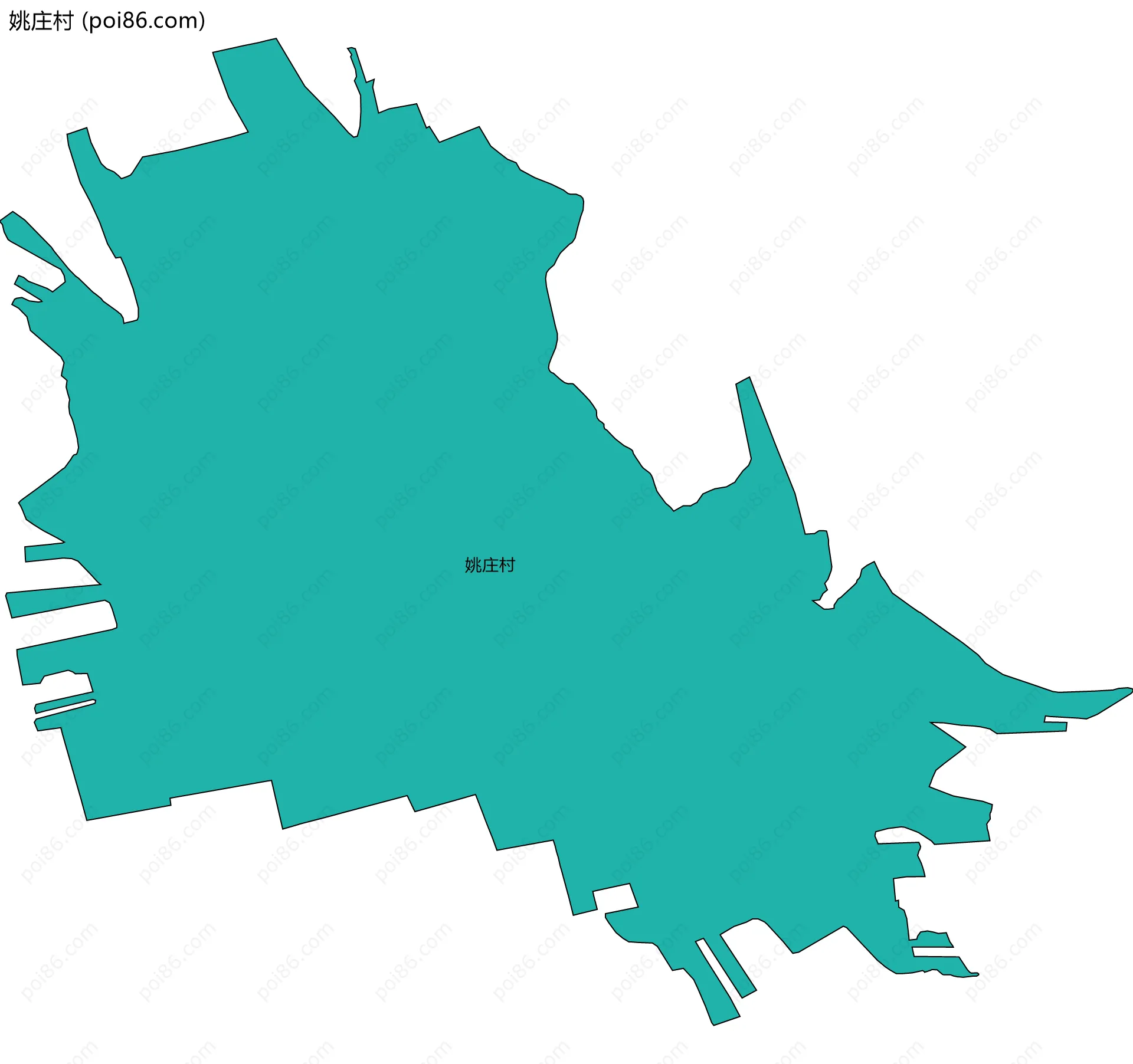 姚庄村边界地图