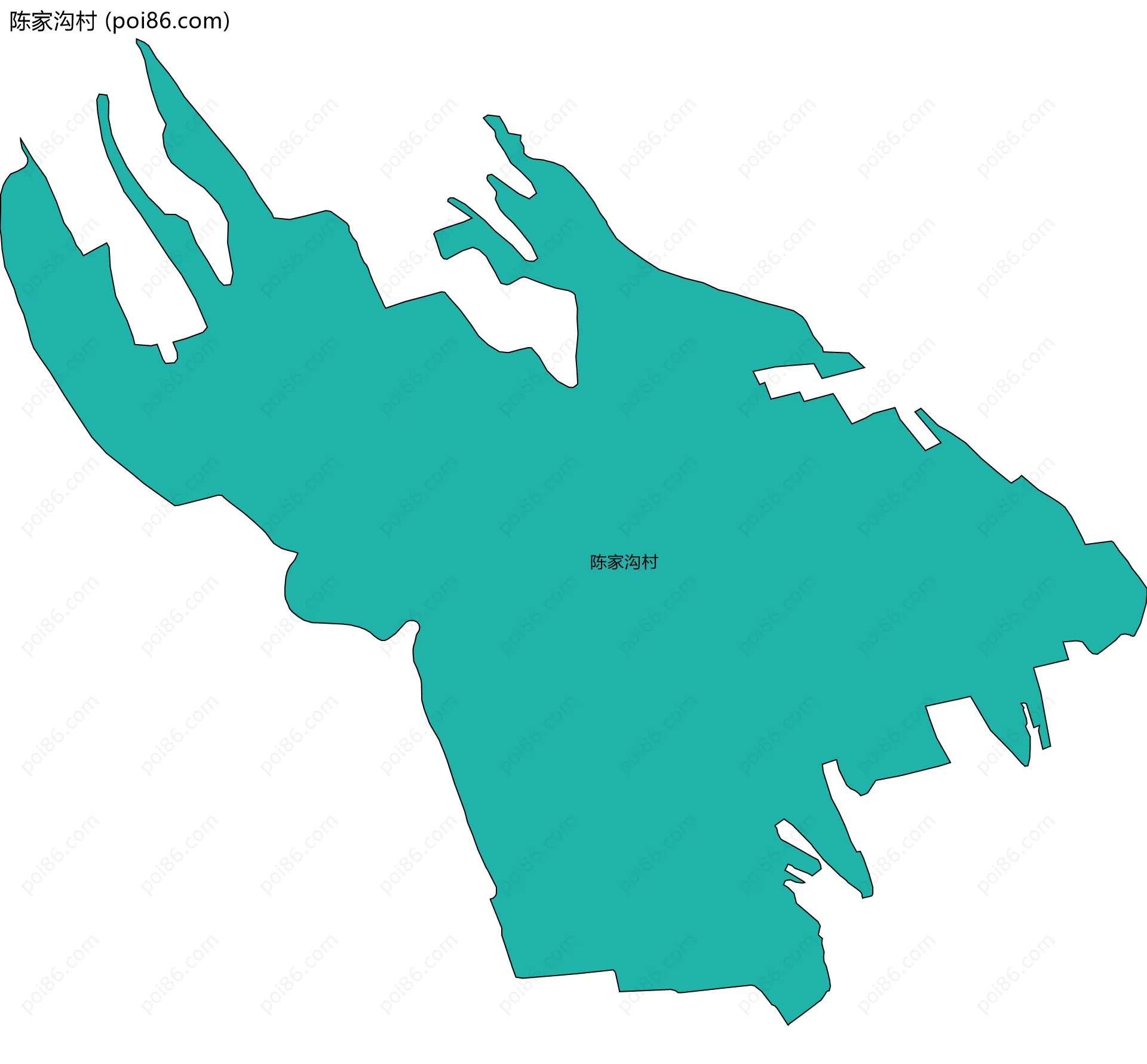 陈家沟村边界地图