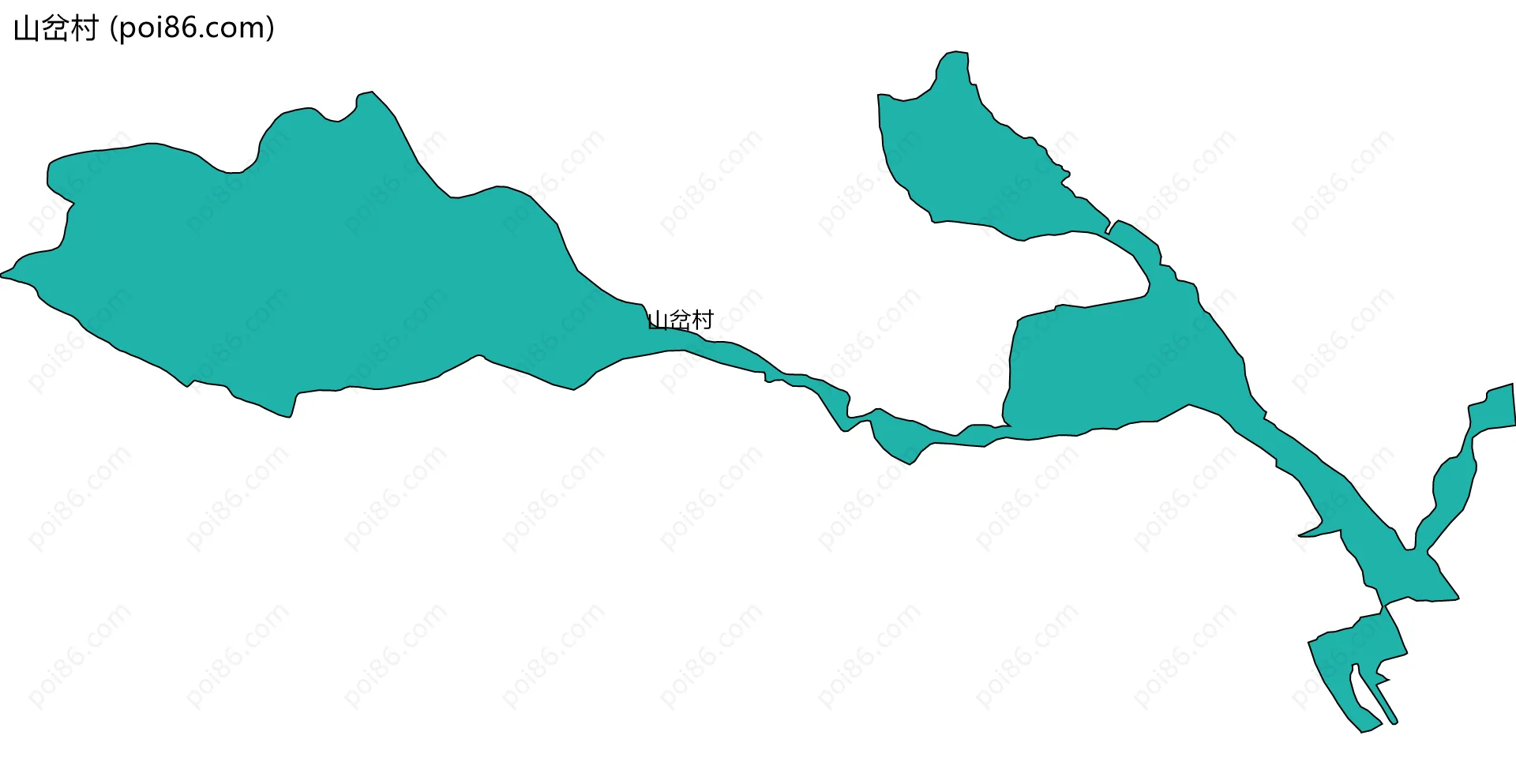 山岔村边界地图