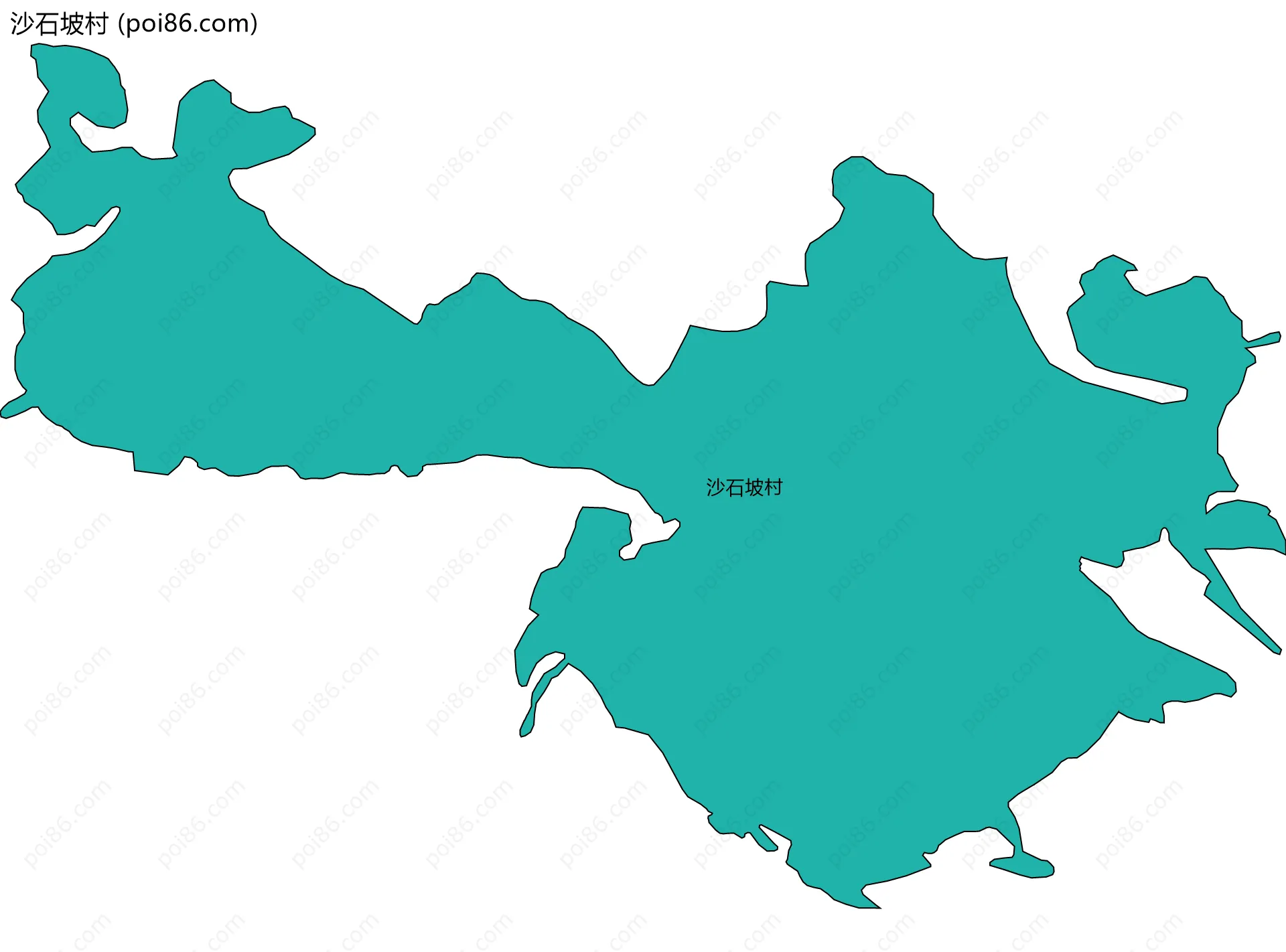 沙石坡村边界地图