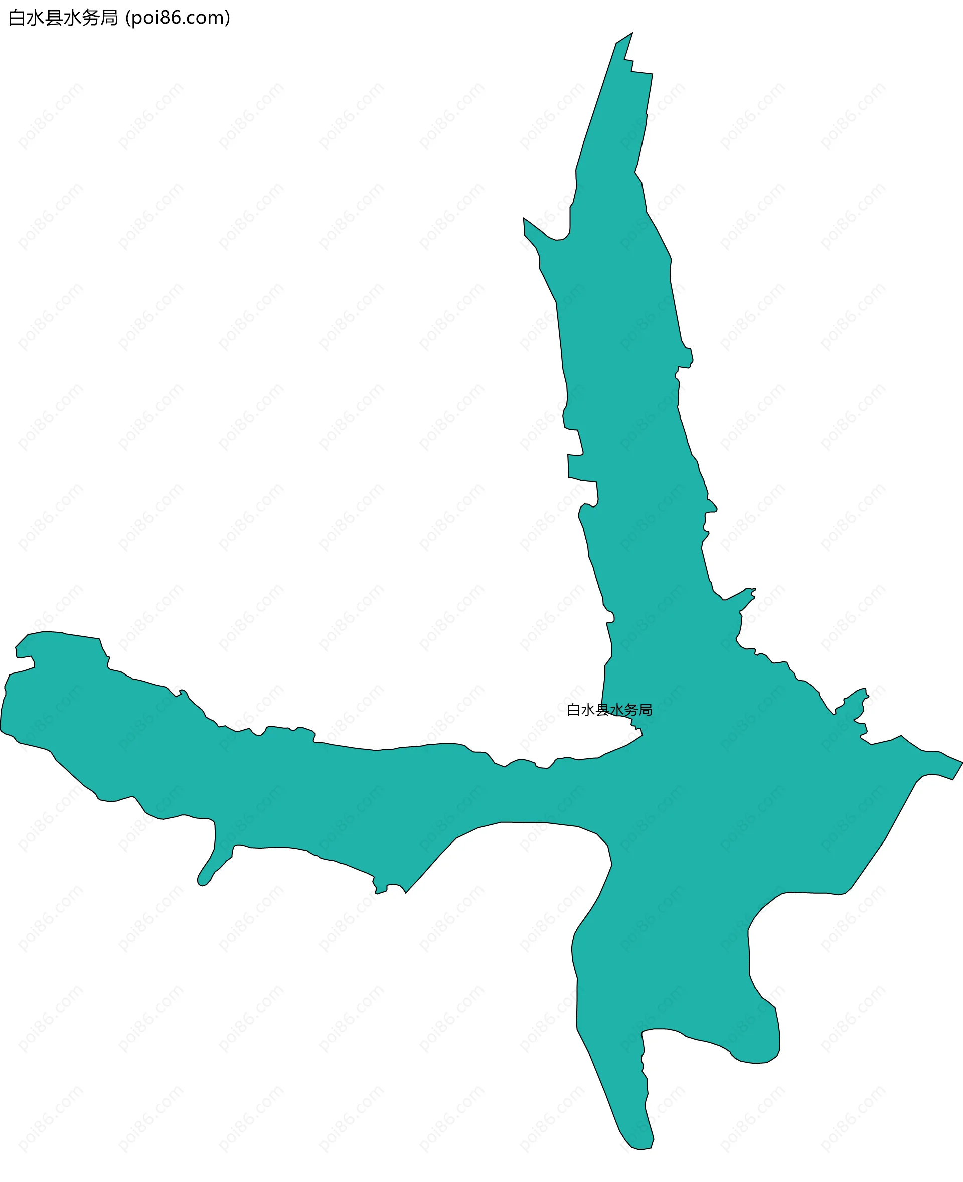 白水县水务局边界地图