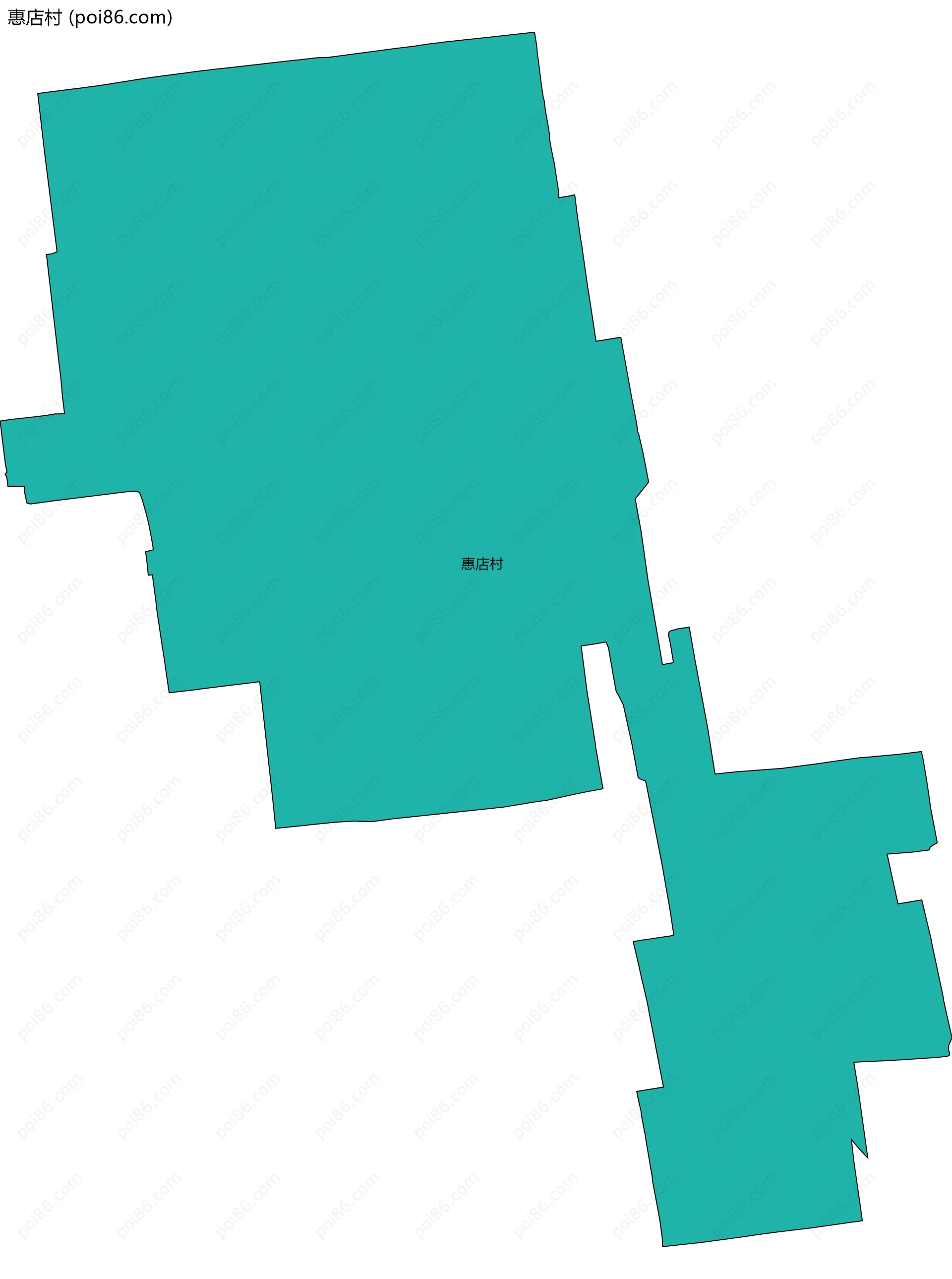 惠店村边界地图