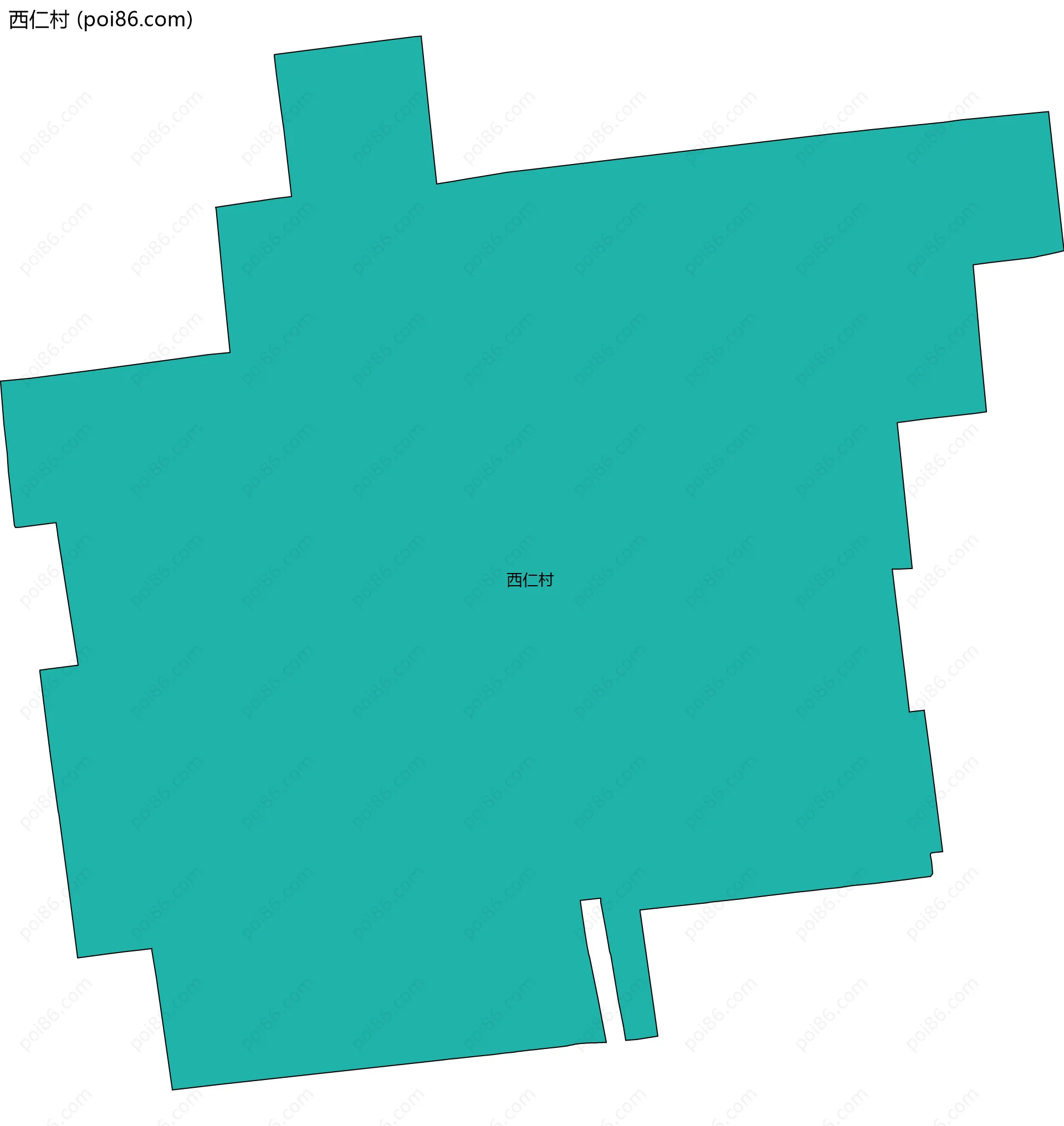 西仁村边界地图