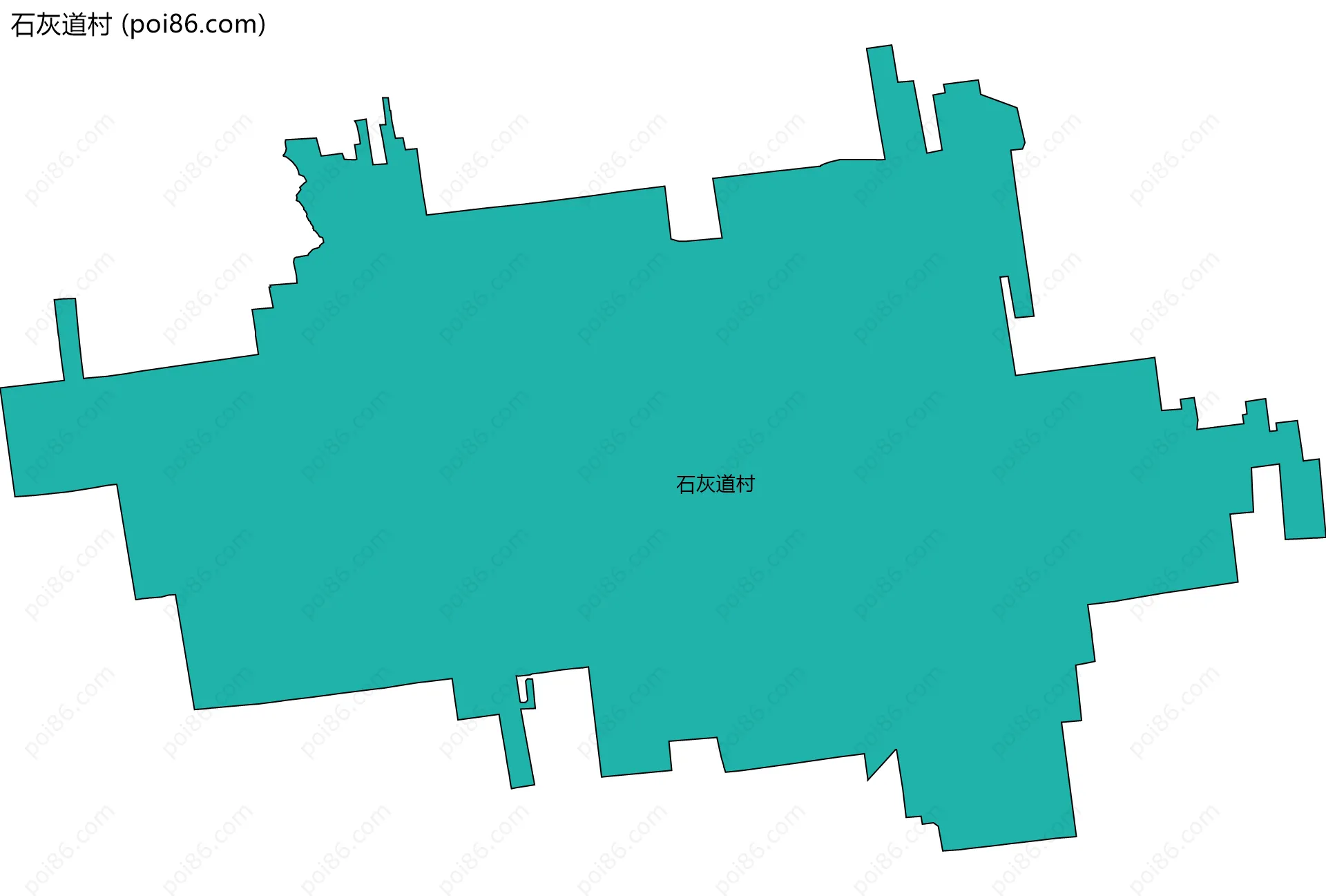 石灰道村边界地图