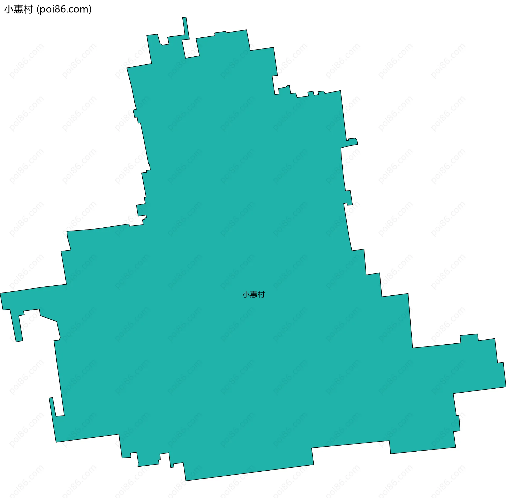 小惠村边界地图