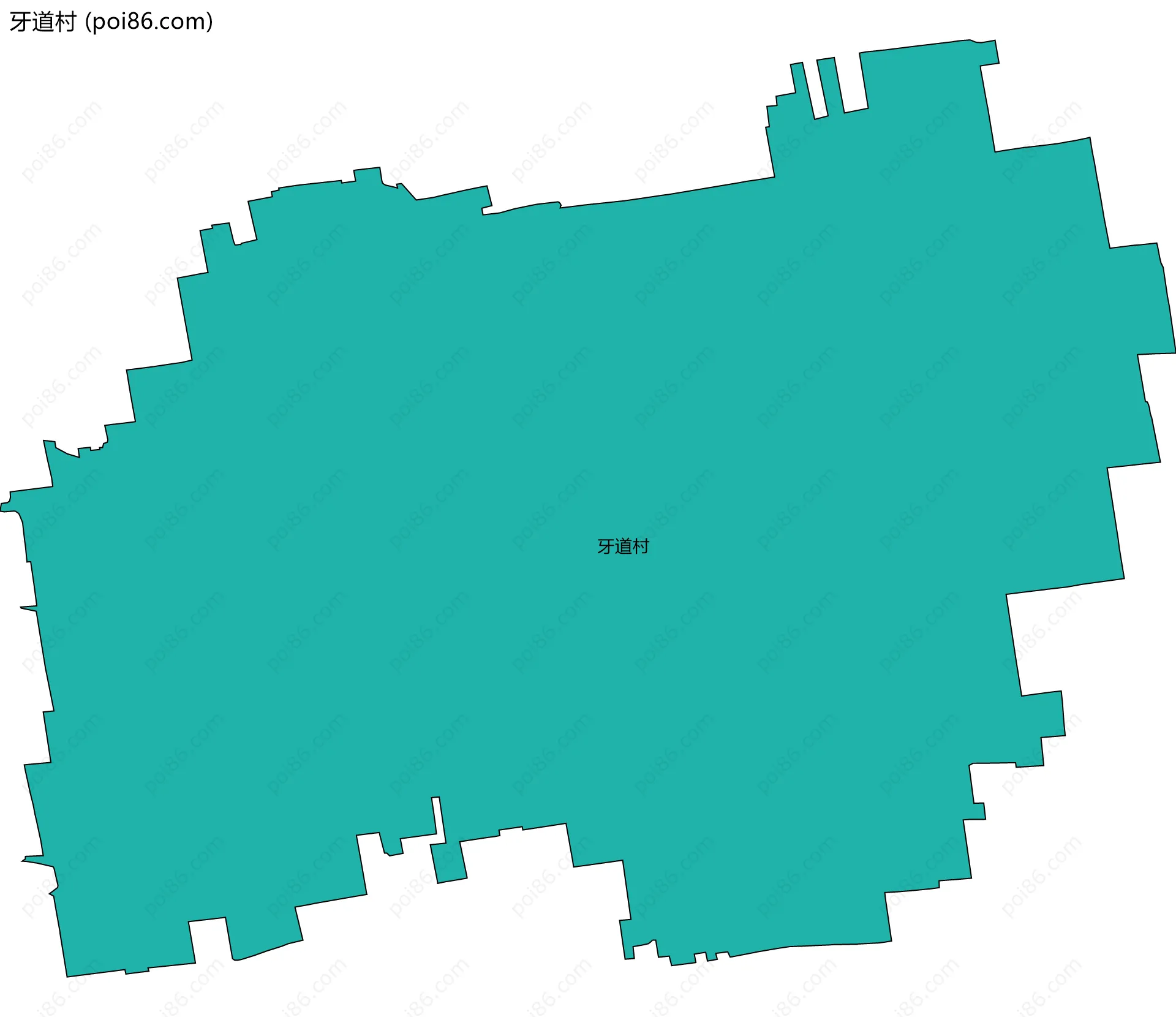 牙道村边界地图